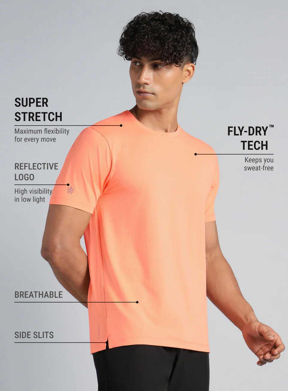 Men's Coral Chill Knit Run T-shirt - Image 5