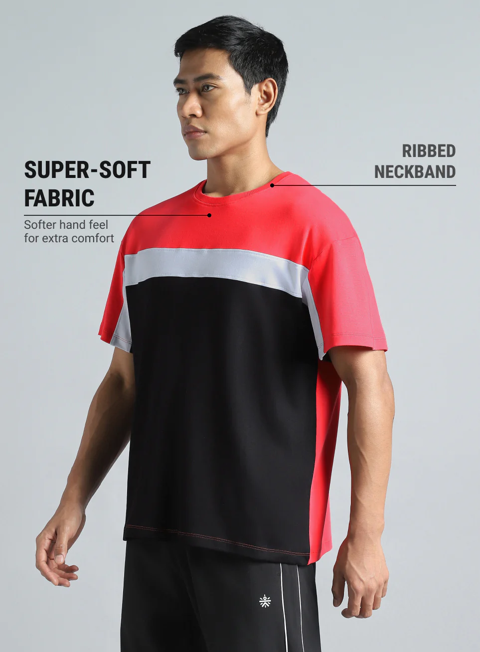 Men's Coral Dance off Colourblock T-shirt - Image 5