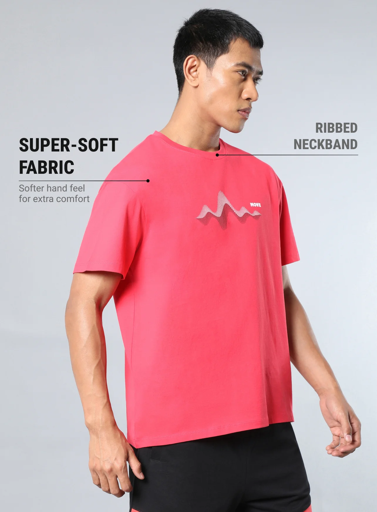 Men's Coral Move to the Beat Relaxed fit T-shirt - Image 5