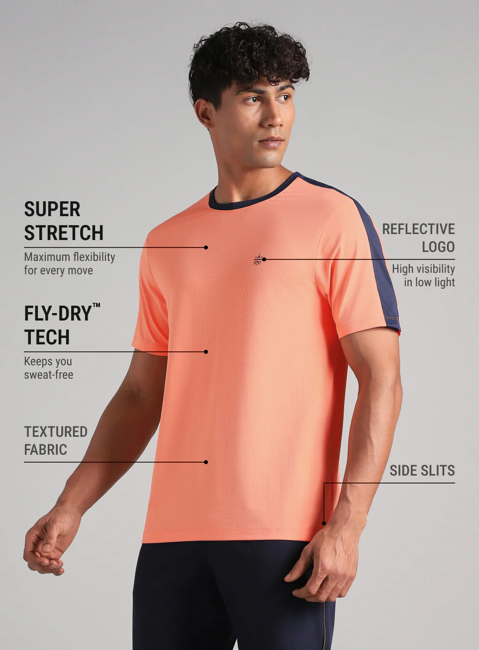 Men's Coral Run In Motion Graphic T-Shirt - Image 5