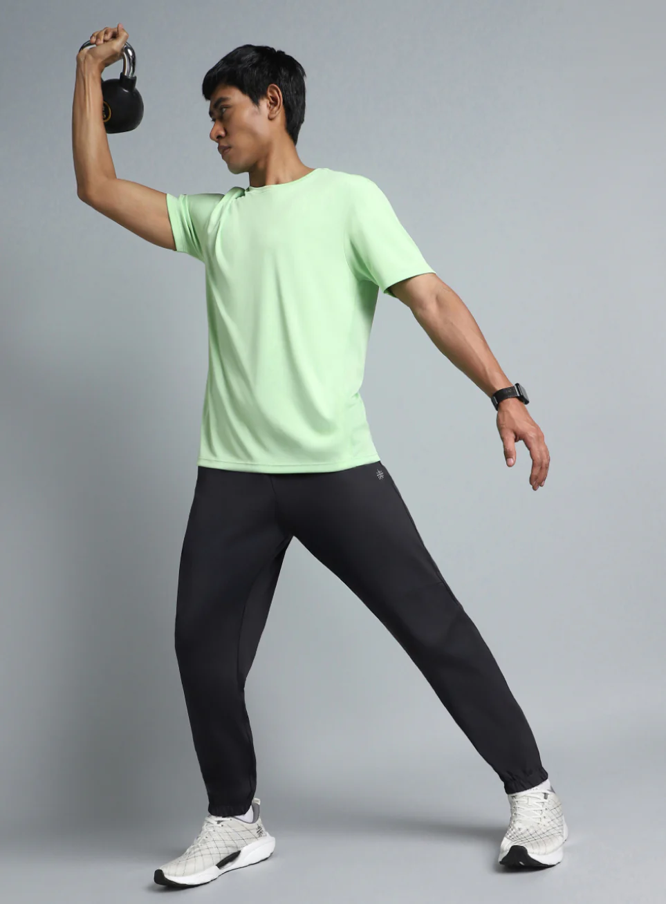 Men's Dark Grey Running Essential Joggers - Image 2