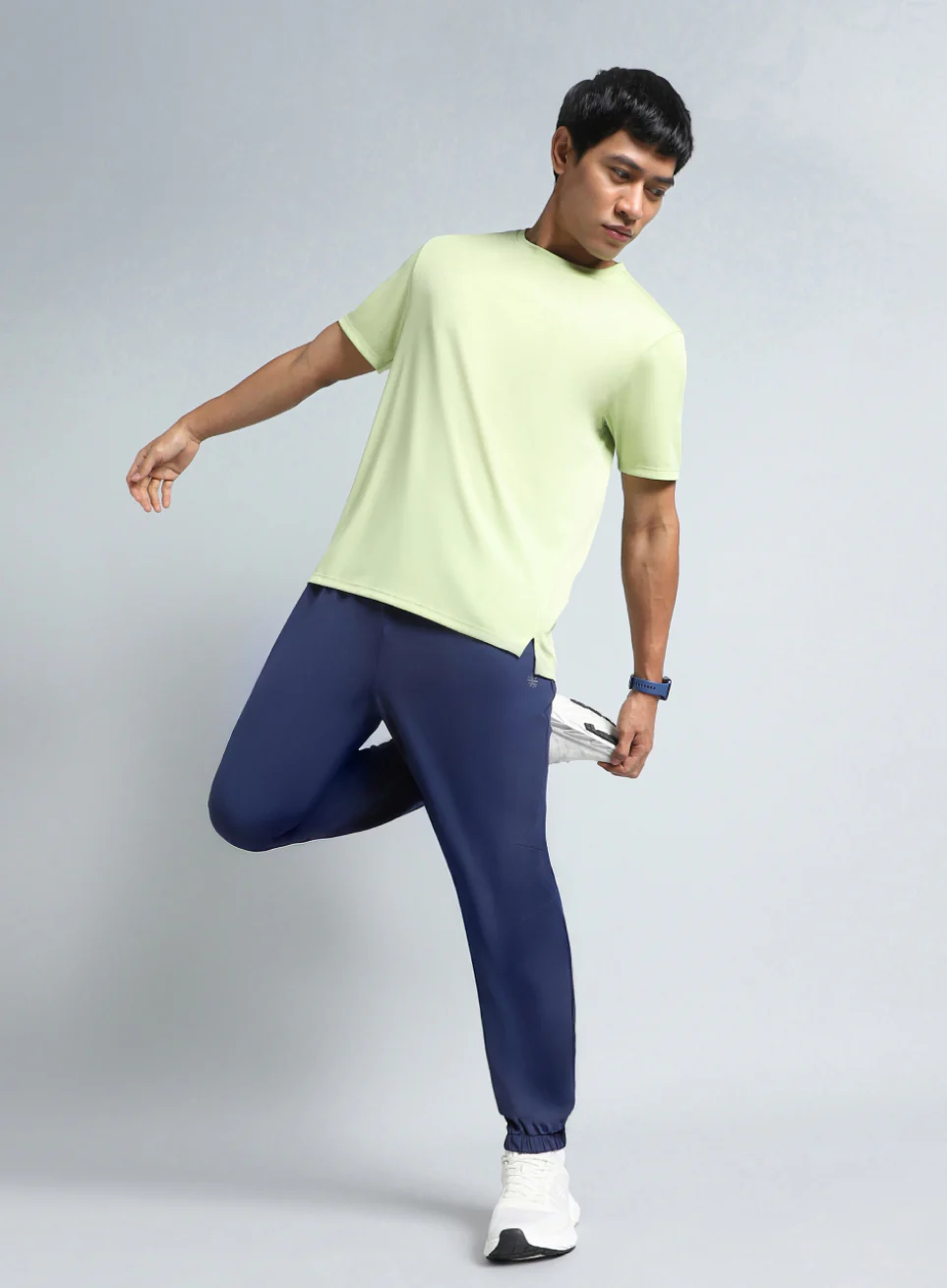 Men's Navy Running Essential Joggers - Image 2