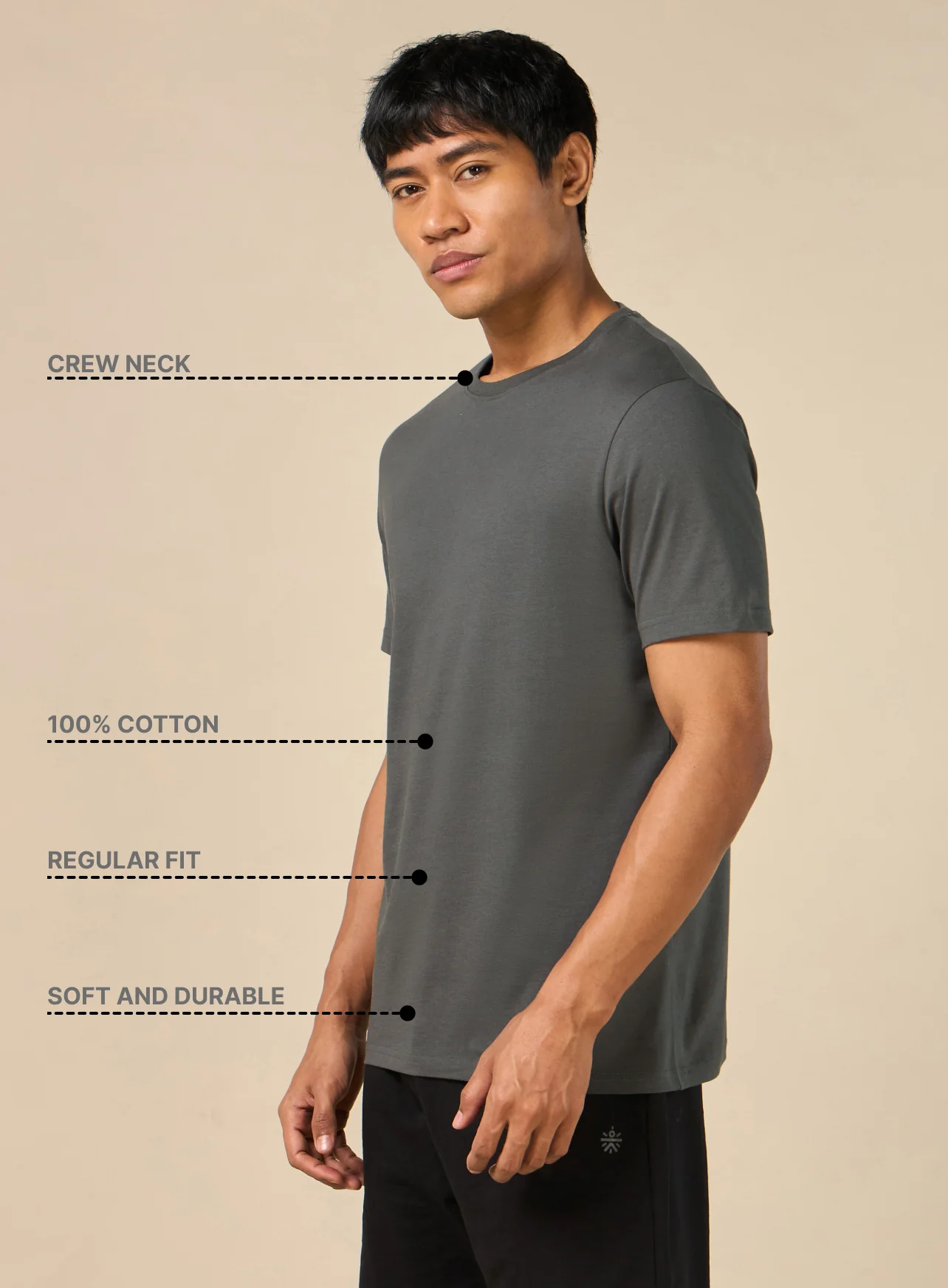 Men's Cult Essential Cotton Pack of 2 T-shirts - Grey & Red - Image 6