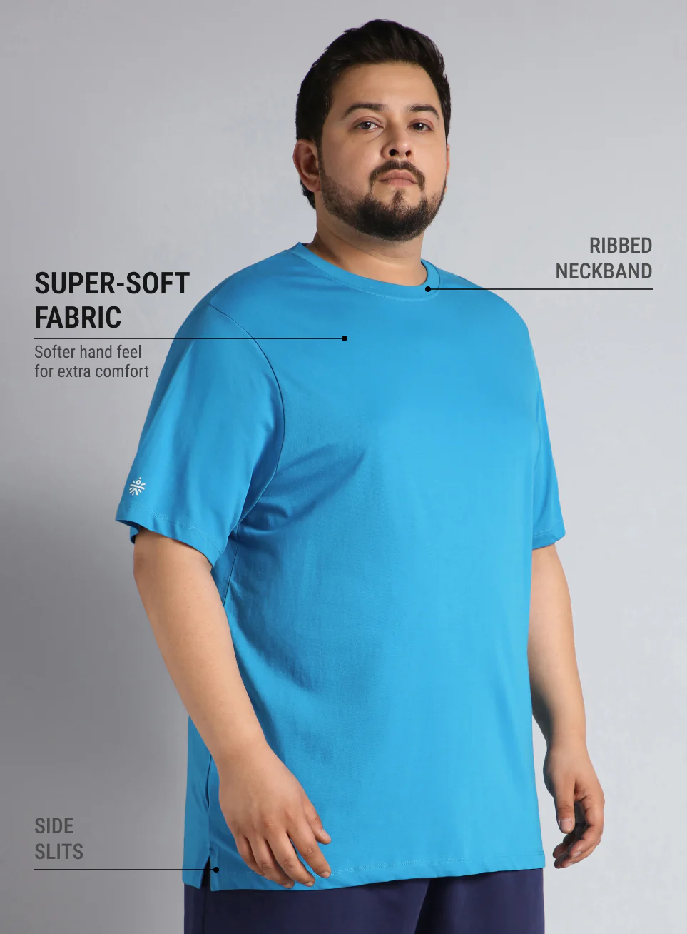 Men's Cult Essential Cotton Plus Size Pack of 2 Regular fit T-shirt - Image 4