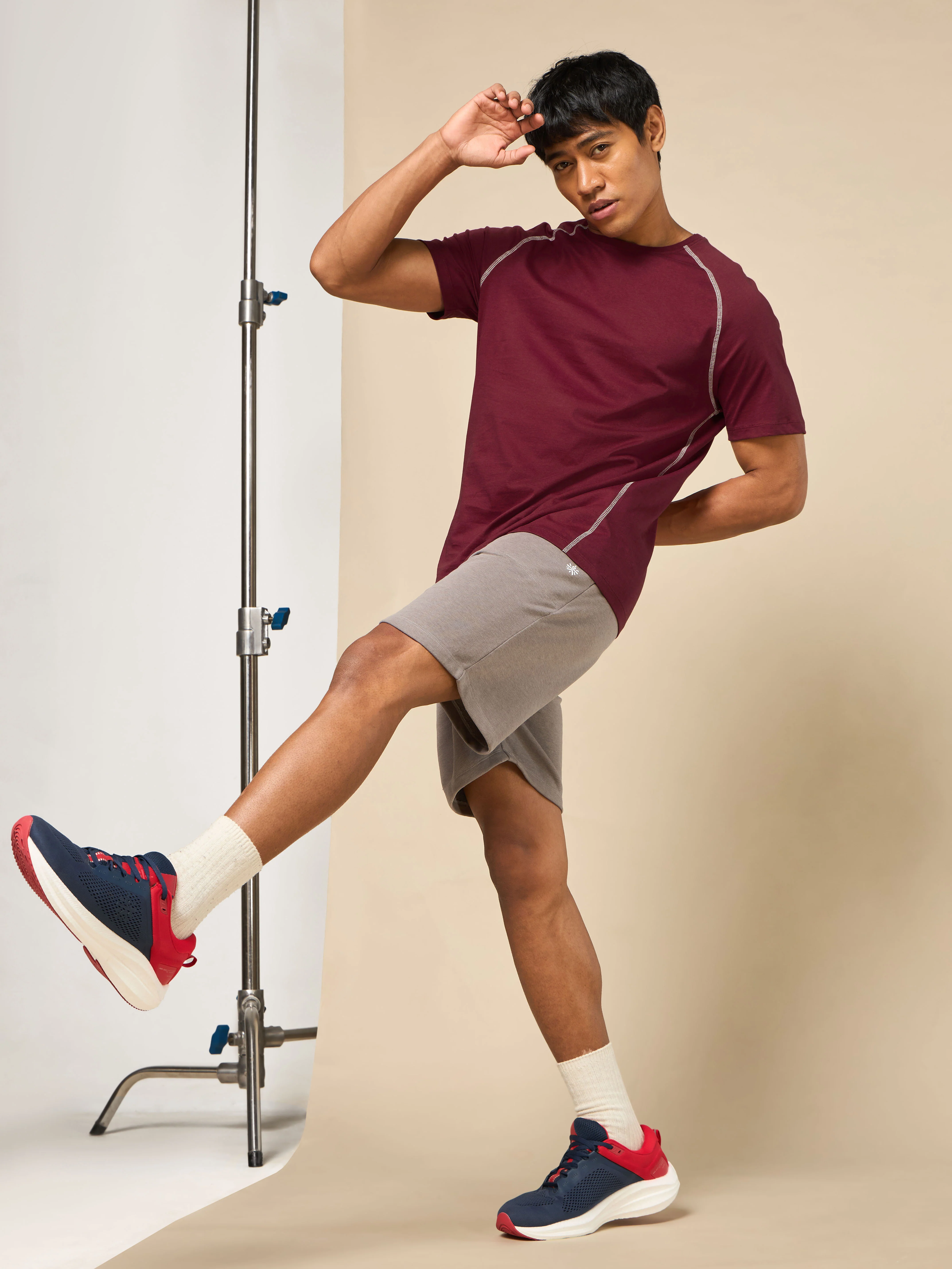 Men's Cult Essential Maroon Training T-shirt - Image 2