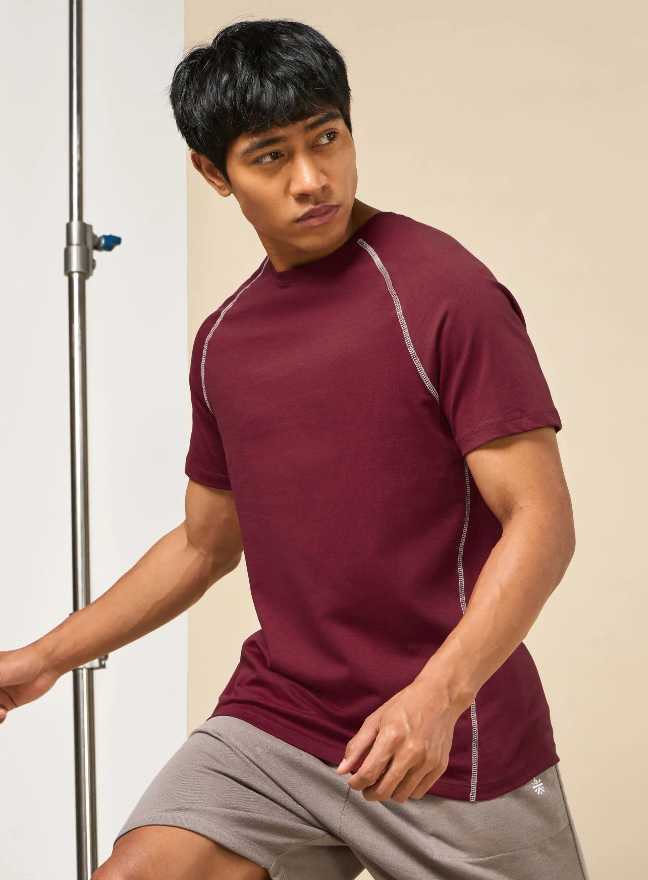 Men's Cult Essential Maroon Training T-shirt - Image 3