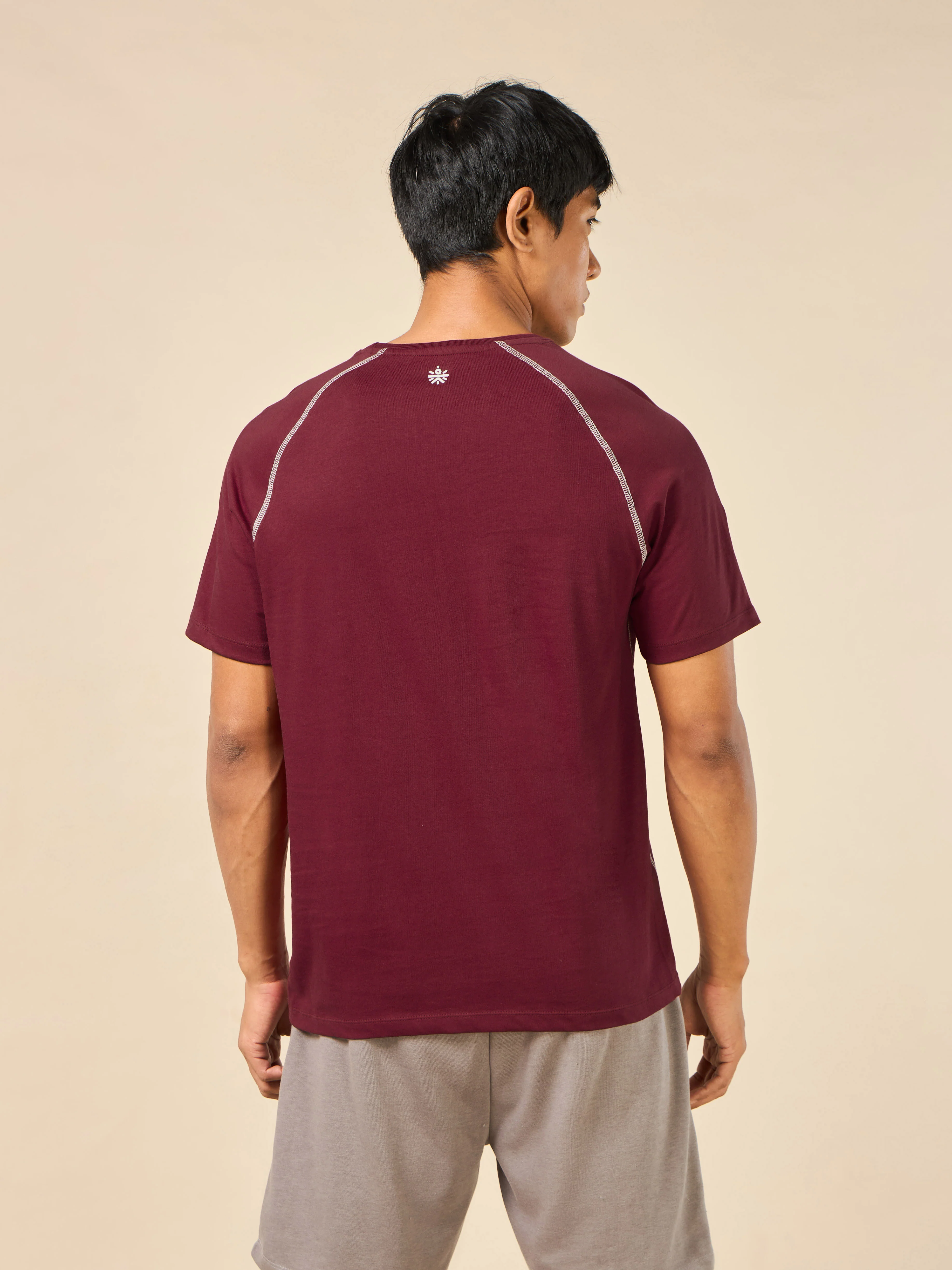 Men's Cult Essential Maroon Training T-shirt - Image 6