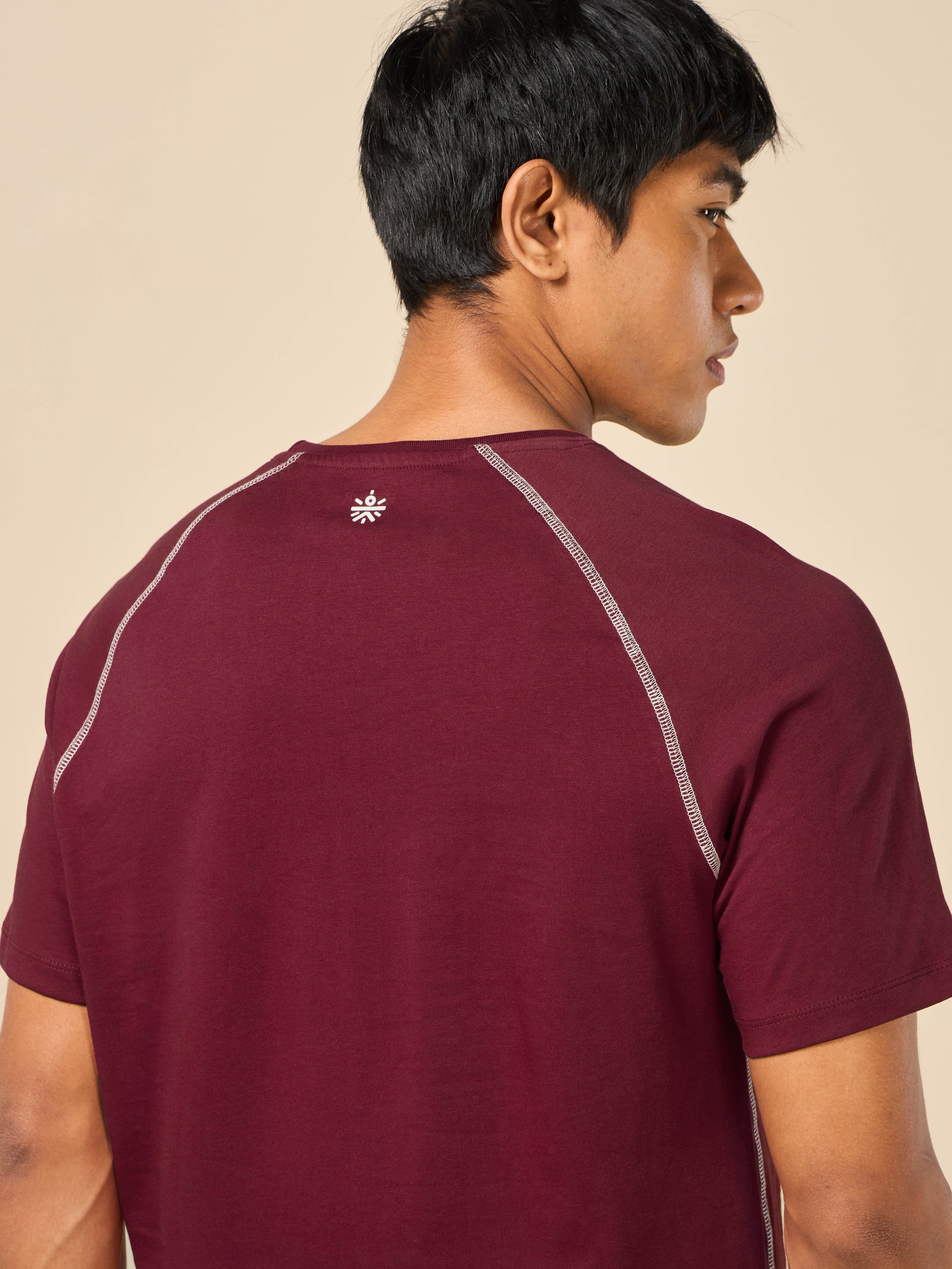 Men's Cult Essential Maroon Training T-shirt - Image 8