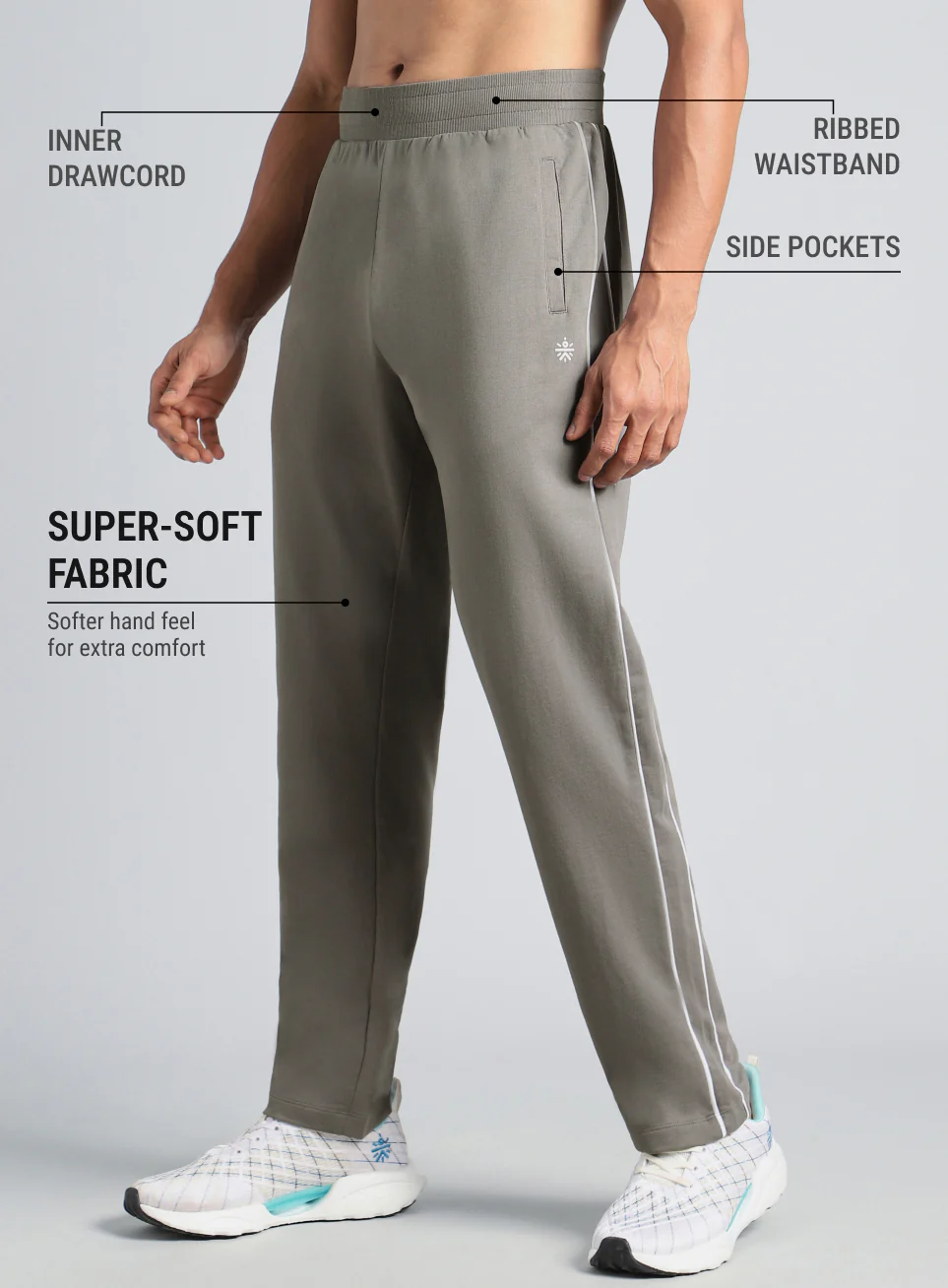 Men's D.Grey Level Up Sports Trackpants - Image 5