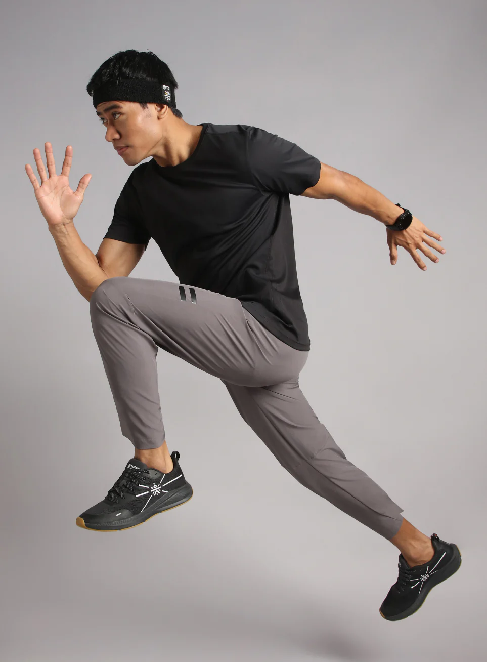 Men's D. Grey Pacer Running Trackpants - Image 2