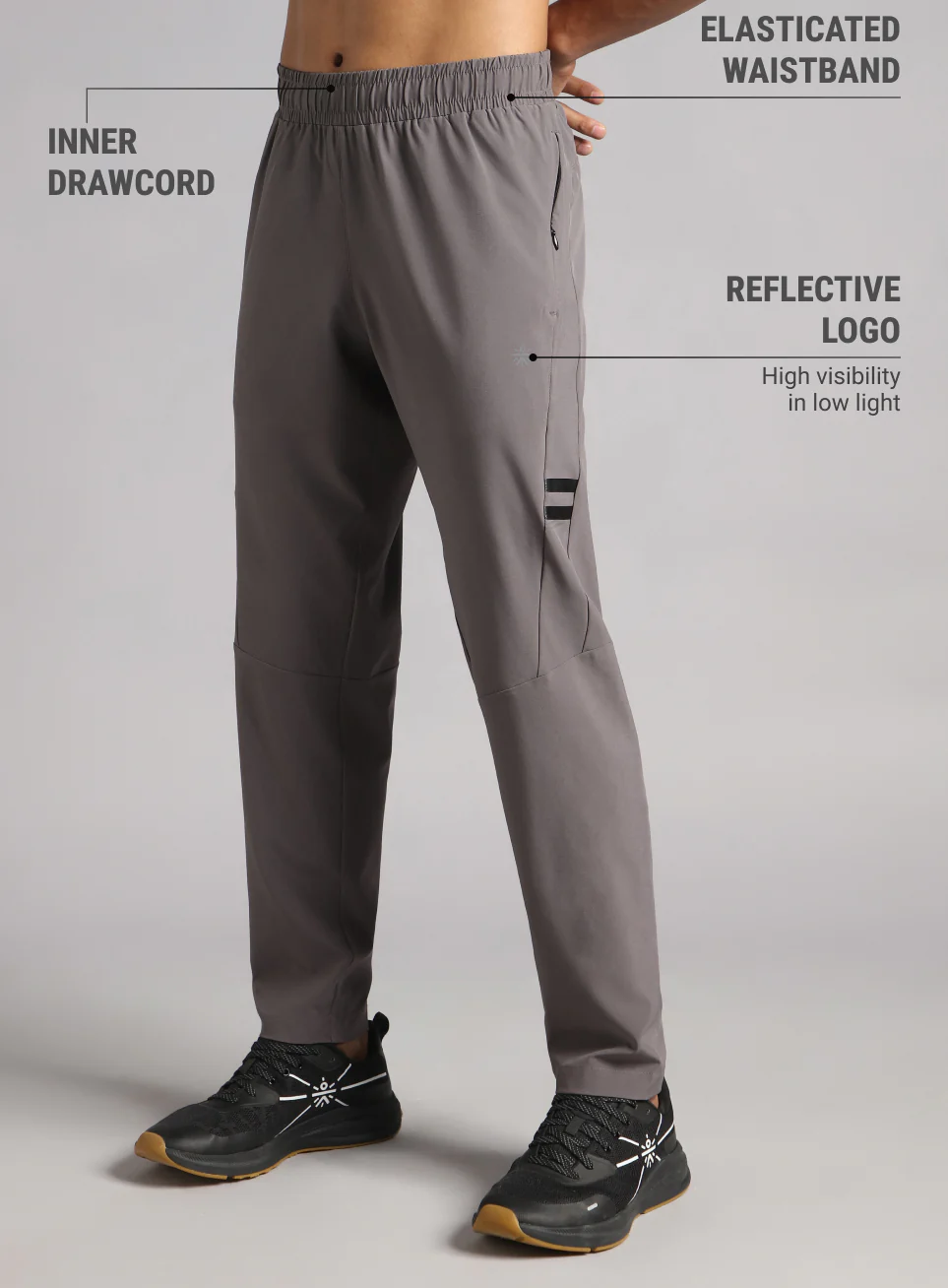 Men's D. Grey Pacer Running Trackpants - Image 5