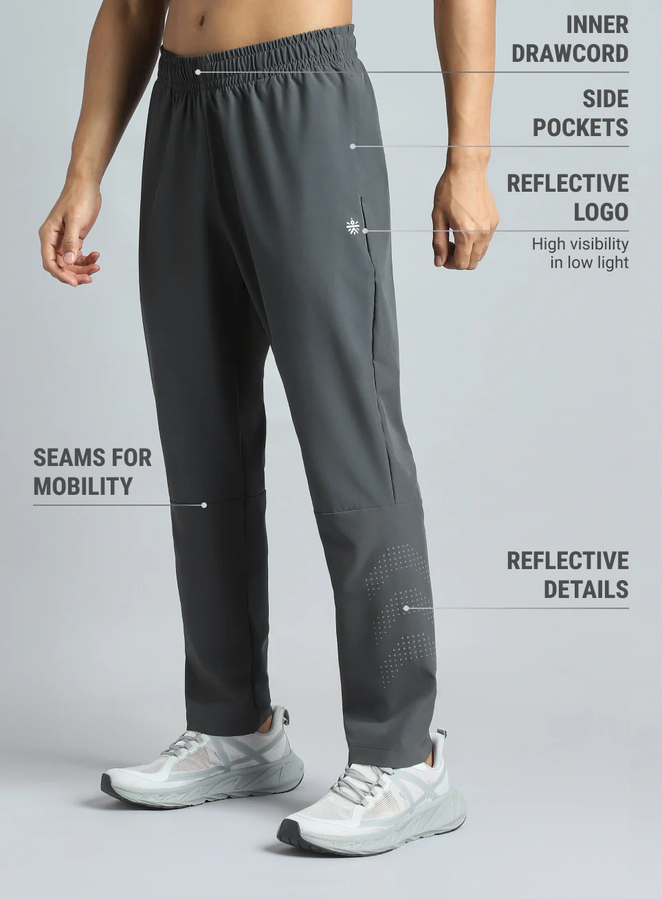 Men's D.Grey The Ultimate Running Trackpants - Image 5
