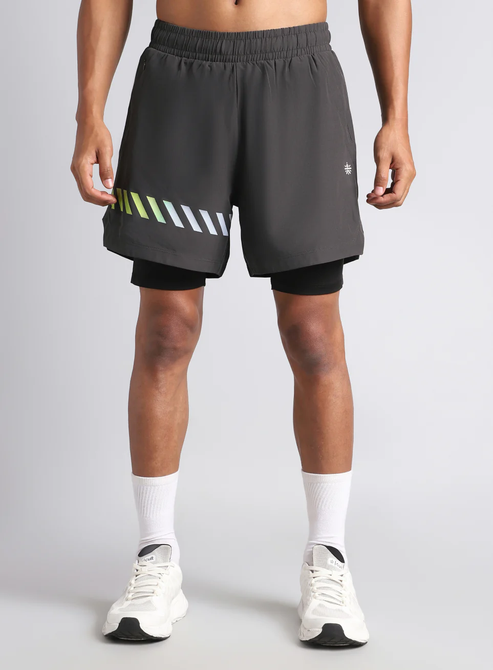 Men's Dark Grey 360 Degree Performance Shorts - Image 4