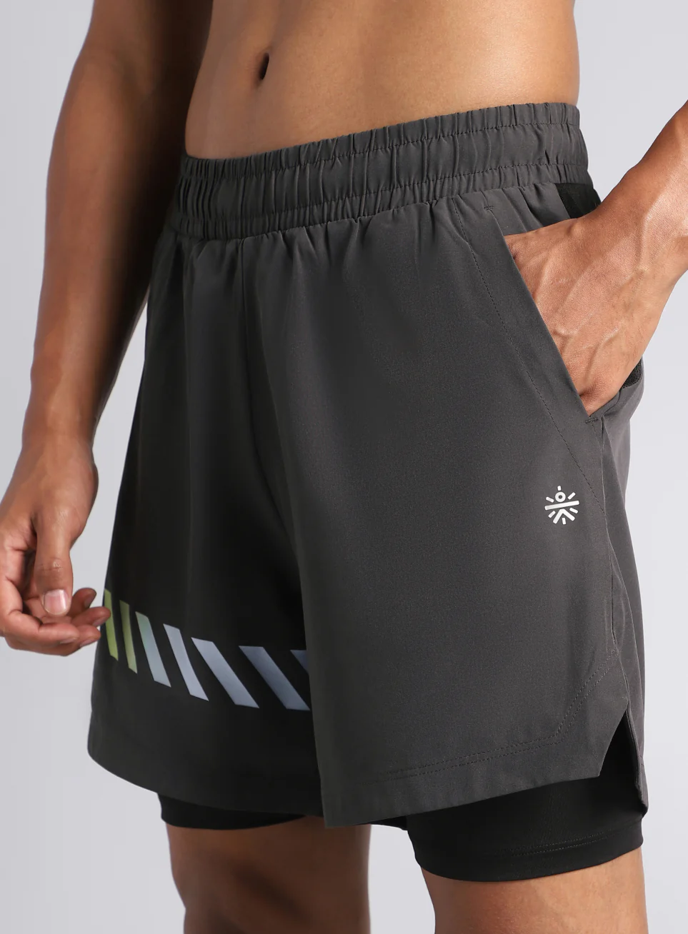 Men's Dark Grey 360 Degree Performance Shorts - Image 7