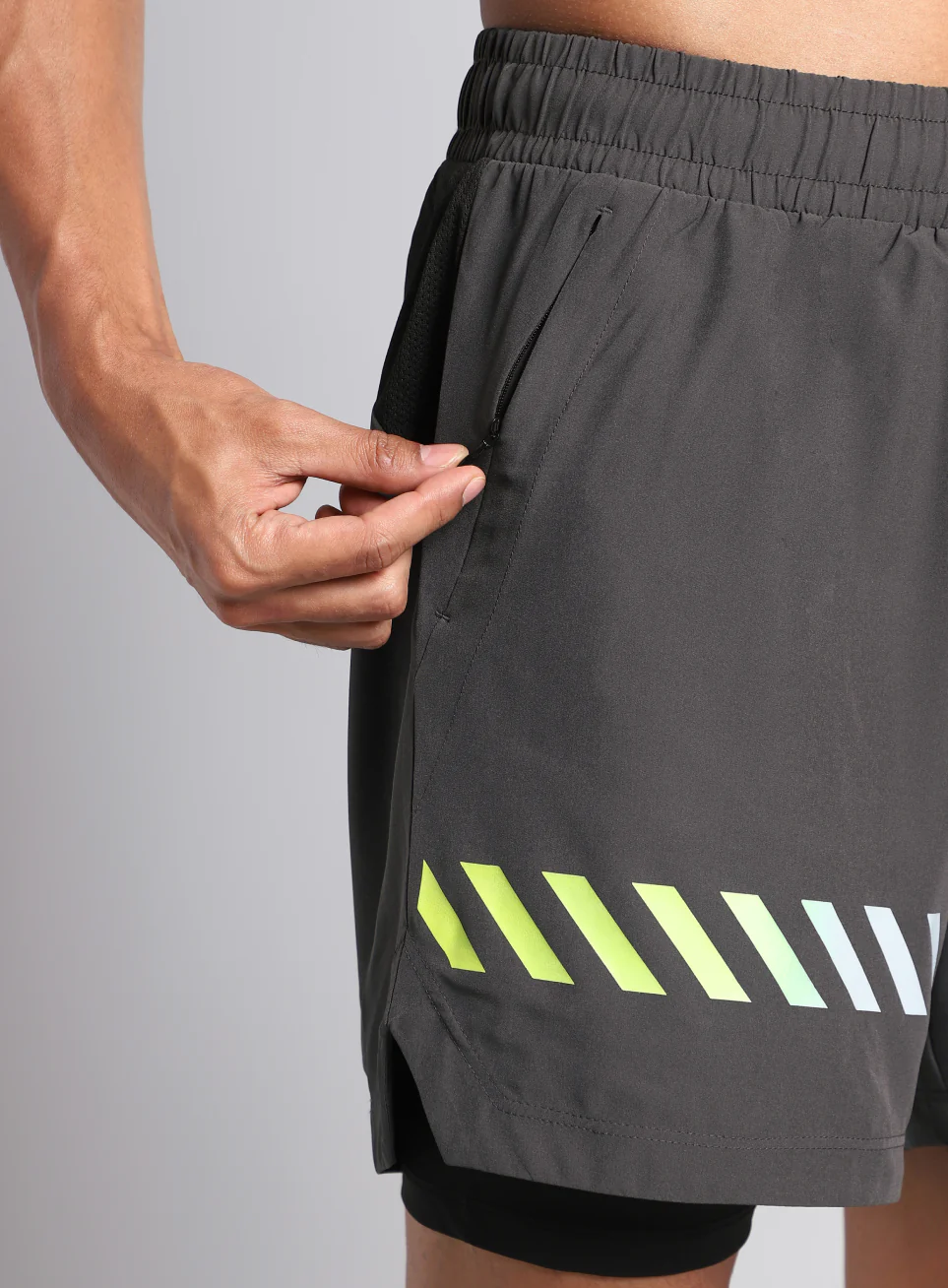 Men's Dark Grey 360 Degree Performance Shorts - Image 8