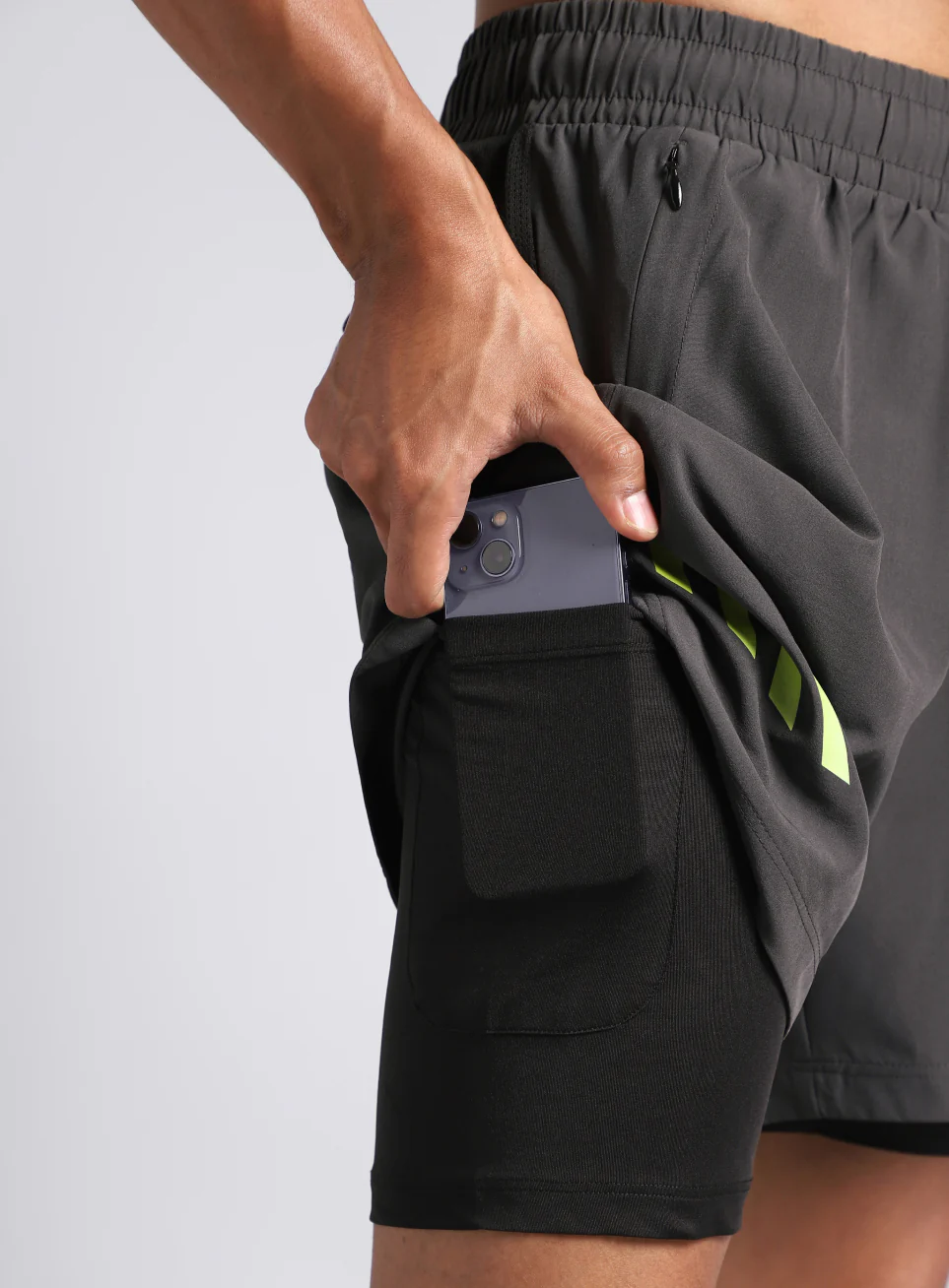 Men's Dark Grey 360 Degree Performance Shorts - Image 9