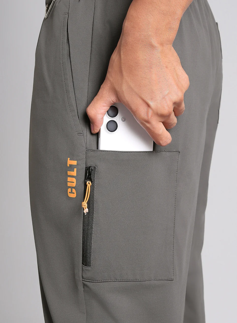 Men's Dark Grey Airport Travel Trackpants - Image 10