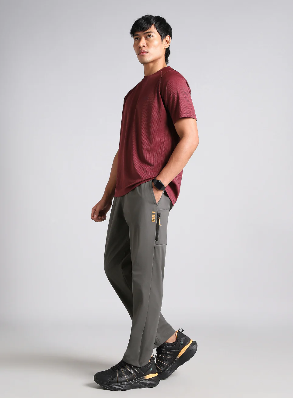 Men's Dark Grey Airport Travel Trackpants - Image 3