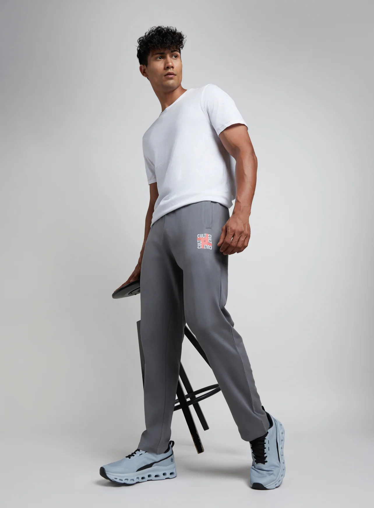 Men's Dark Grey All in Sports Trackpants - Image 3
