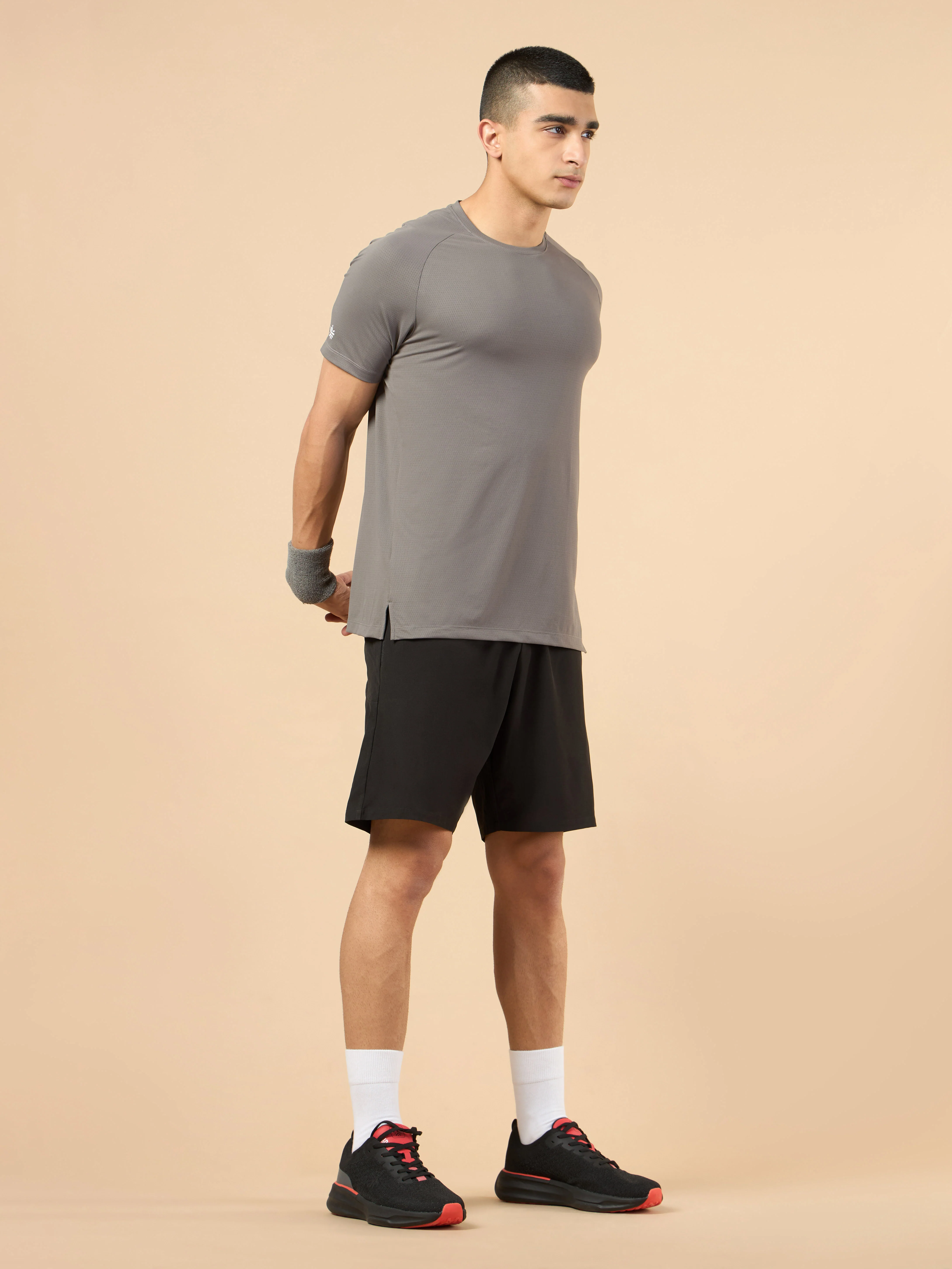 Men's Dark Grey All Workout Training T-shirt - Image 2