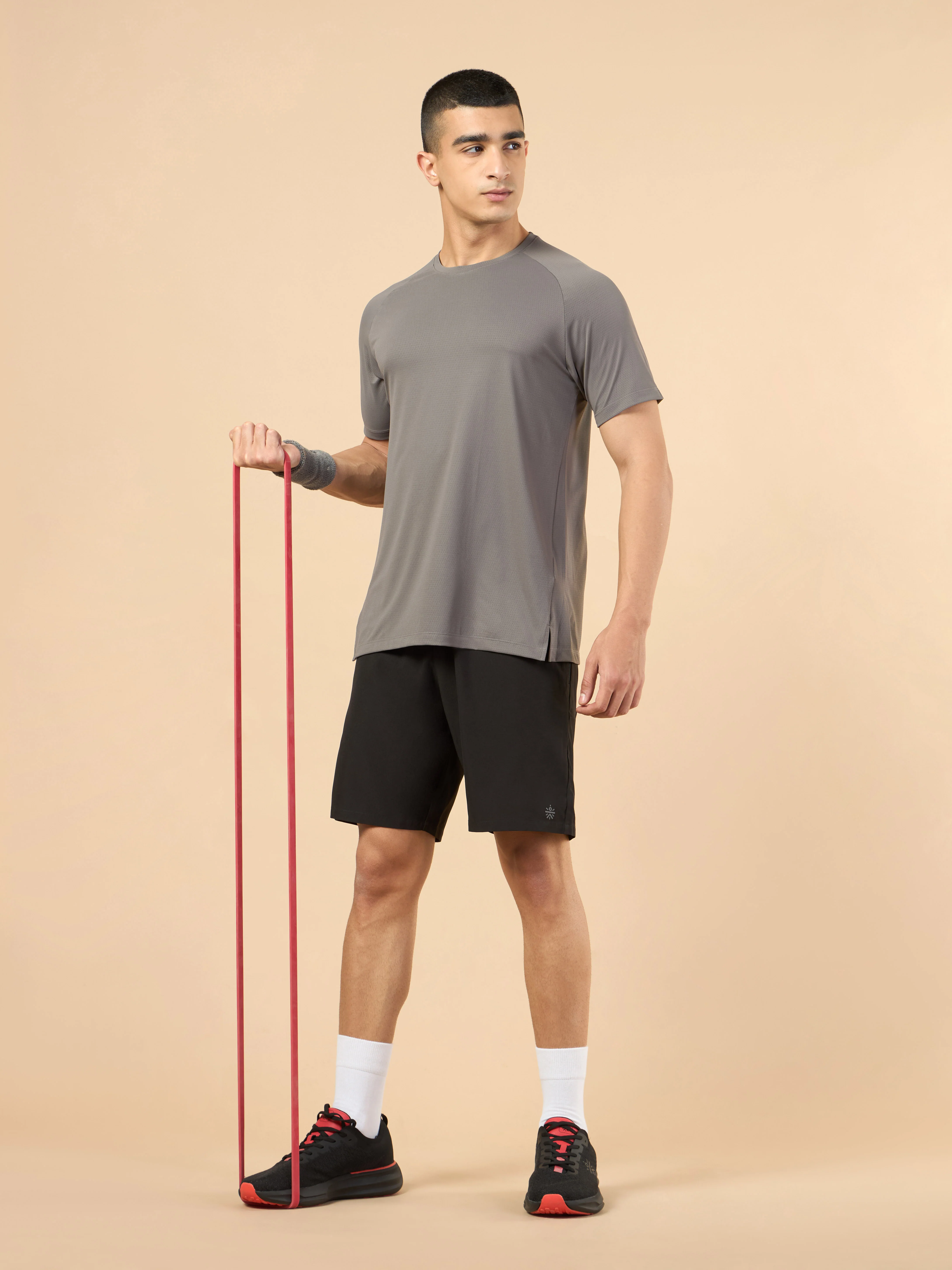 Men's Dark Grey All Workout Training T-shirt - Image 3