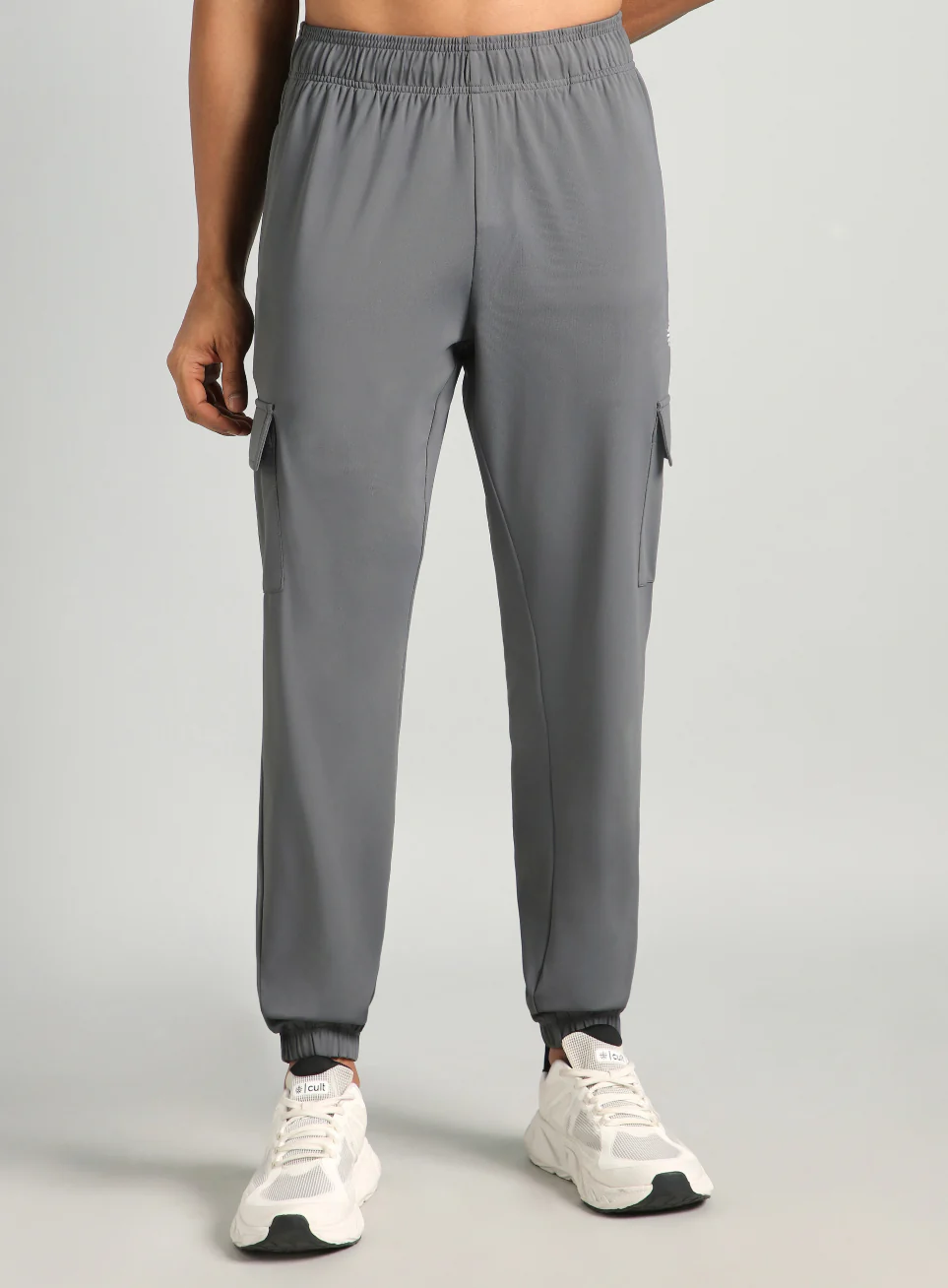 Men's Dark Grey Cargo Training Joggers - Image 4