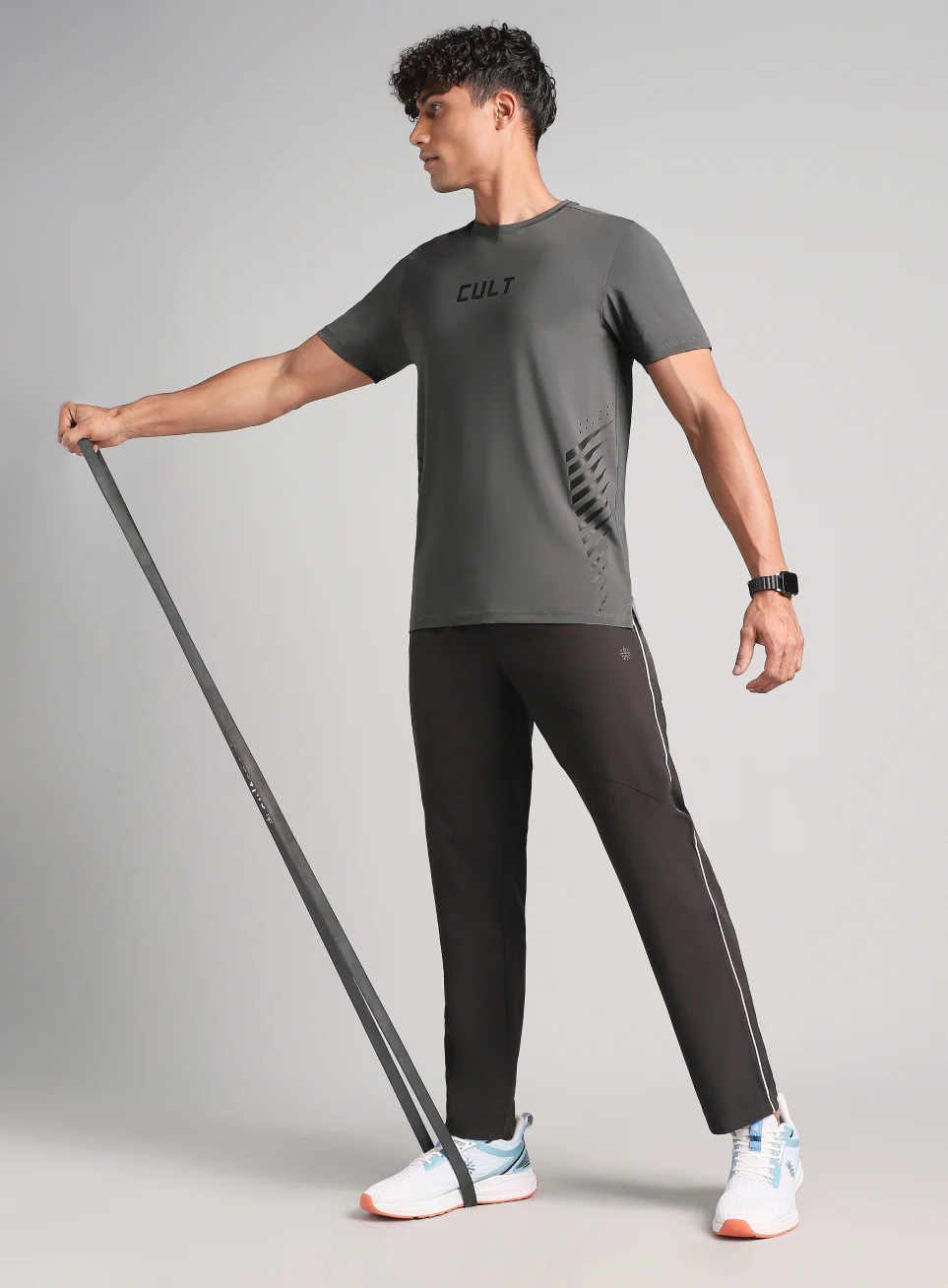 Men's Dark Grey Contour Vent Training T-Shirt - Image 2