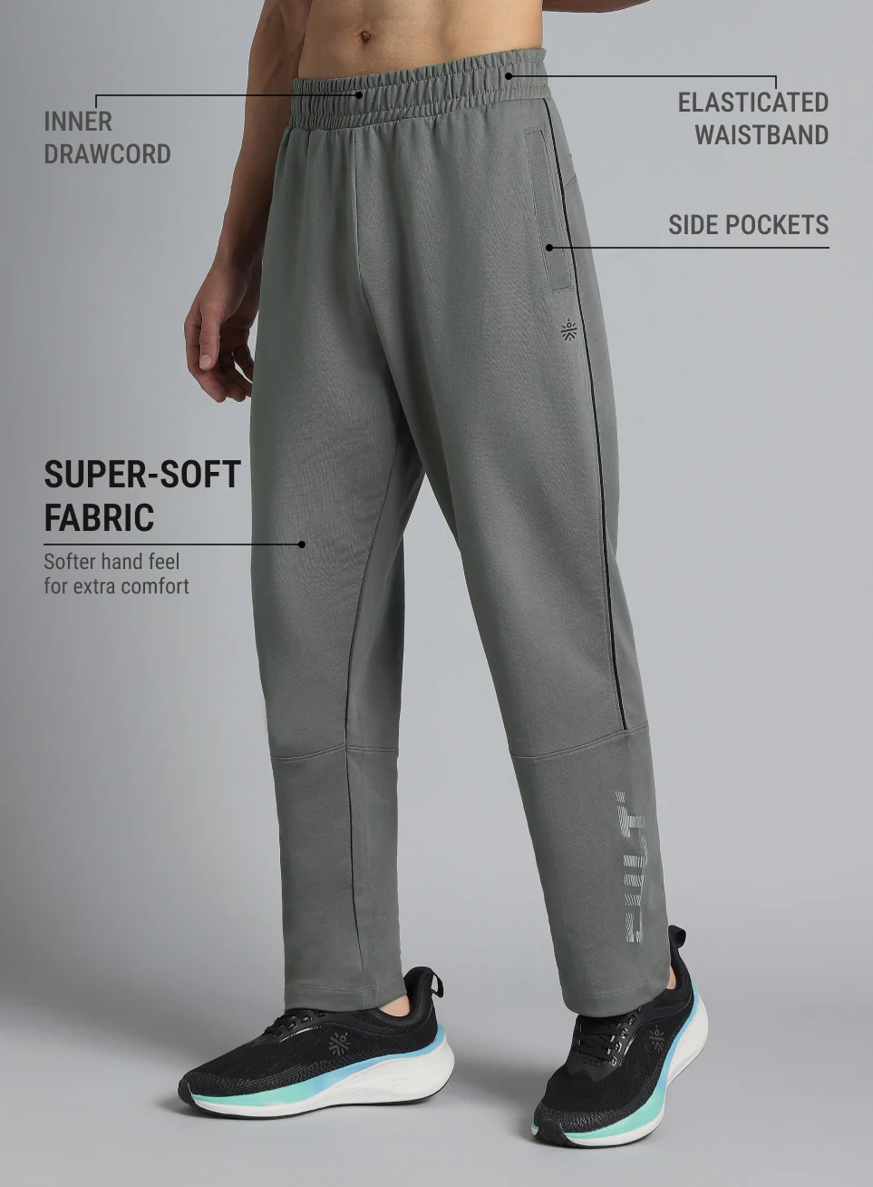 Men's Dark Grey Dance Brand Carrier Trackpants - Image 5