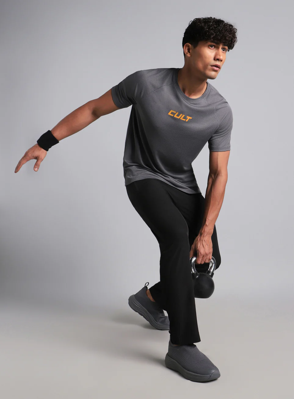 Men's Dark Grey Easy Move Tee - Image 3