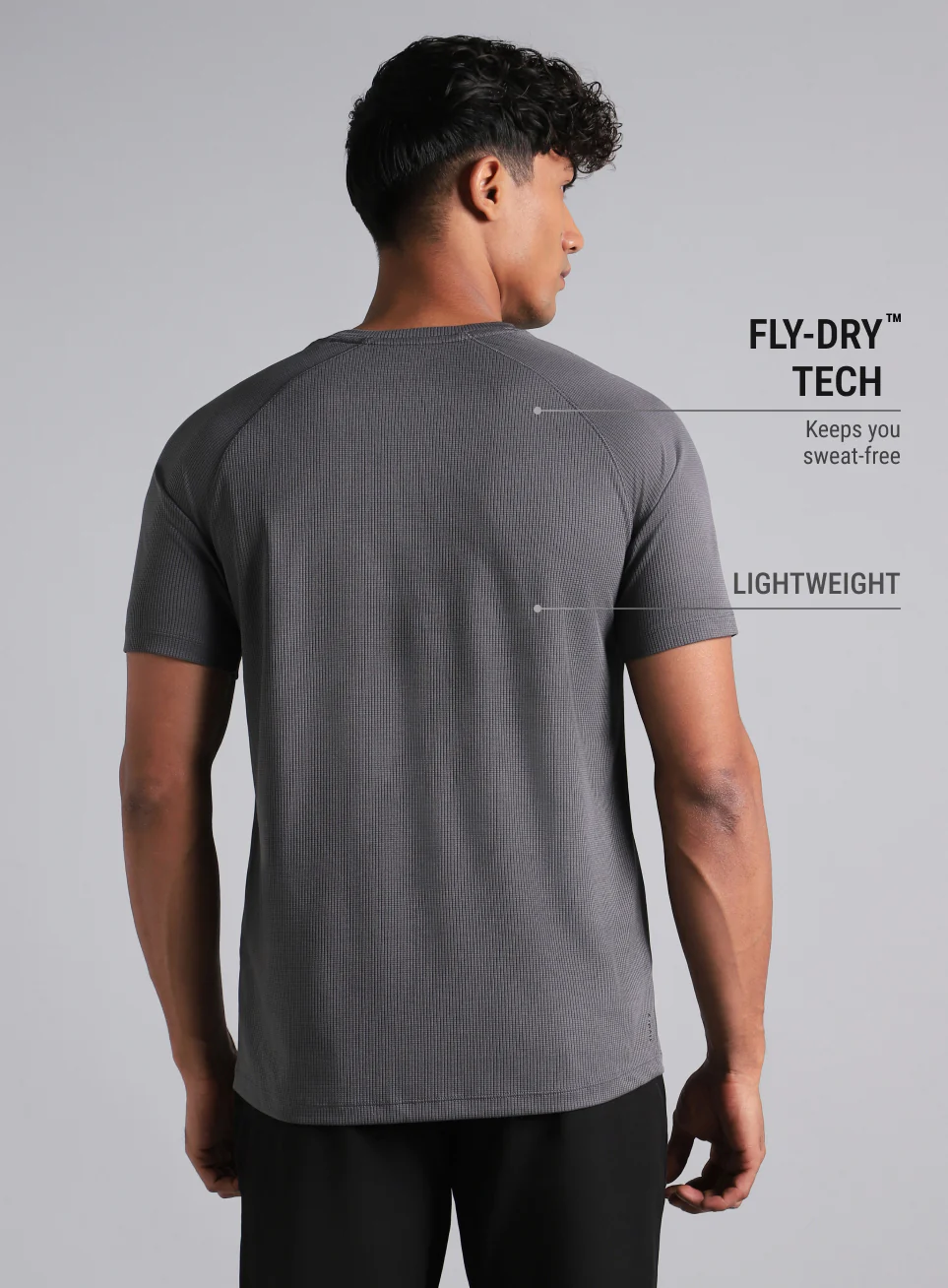 Men's Dark Grey Easy Move Tee - Image 6