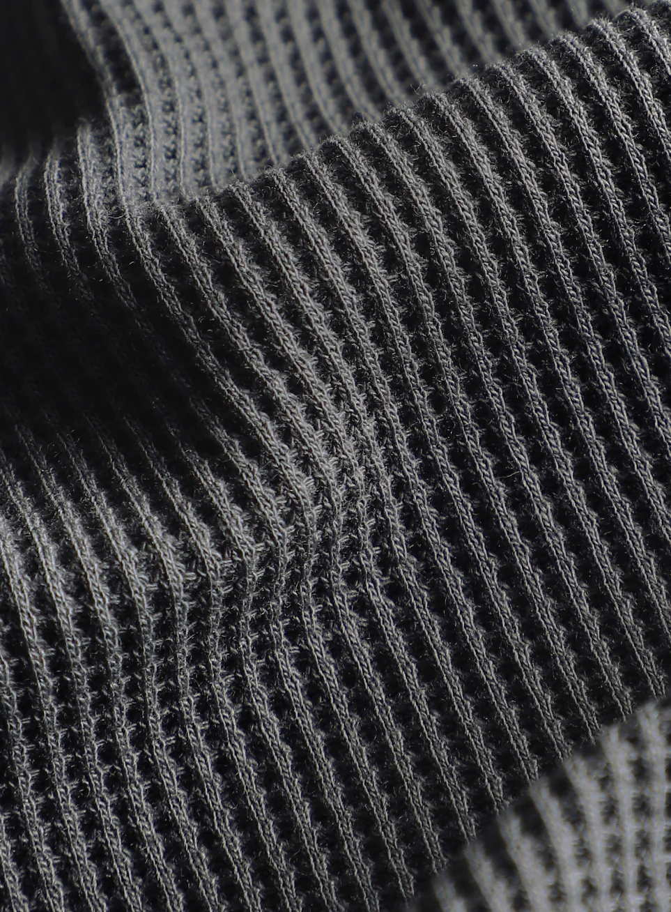 Men's Dark Grey Essential Oversized Fit Waffle T-shirt - Image 8
