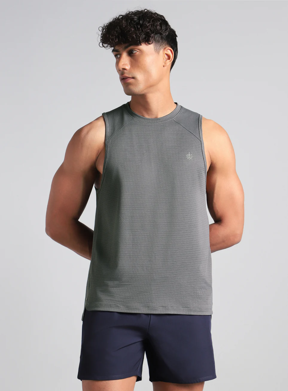 Men's Dark Grey Everyday Runner's Tank - Image 4