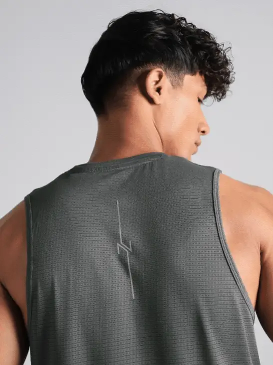 Men's Dark Grey Everyday Runner's Tank - Image 8