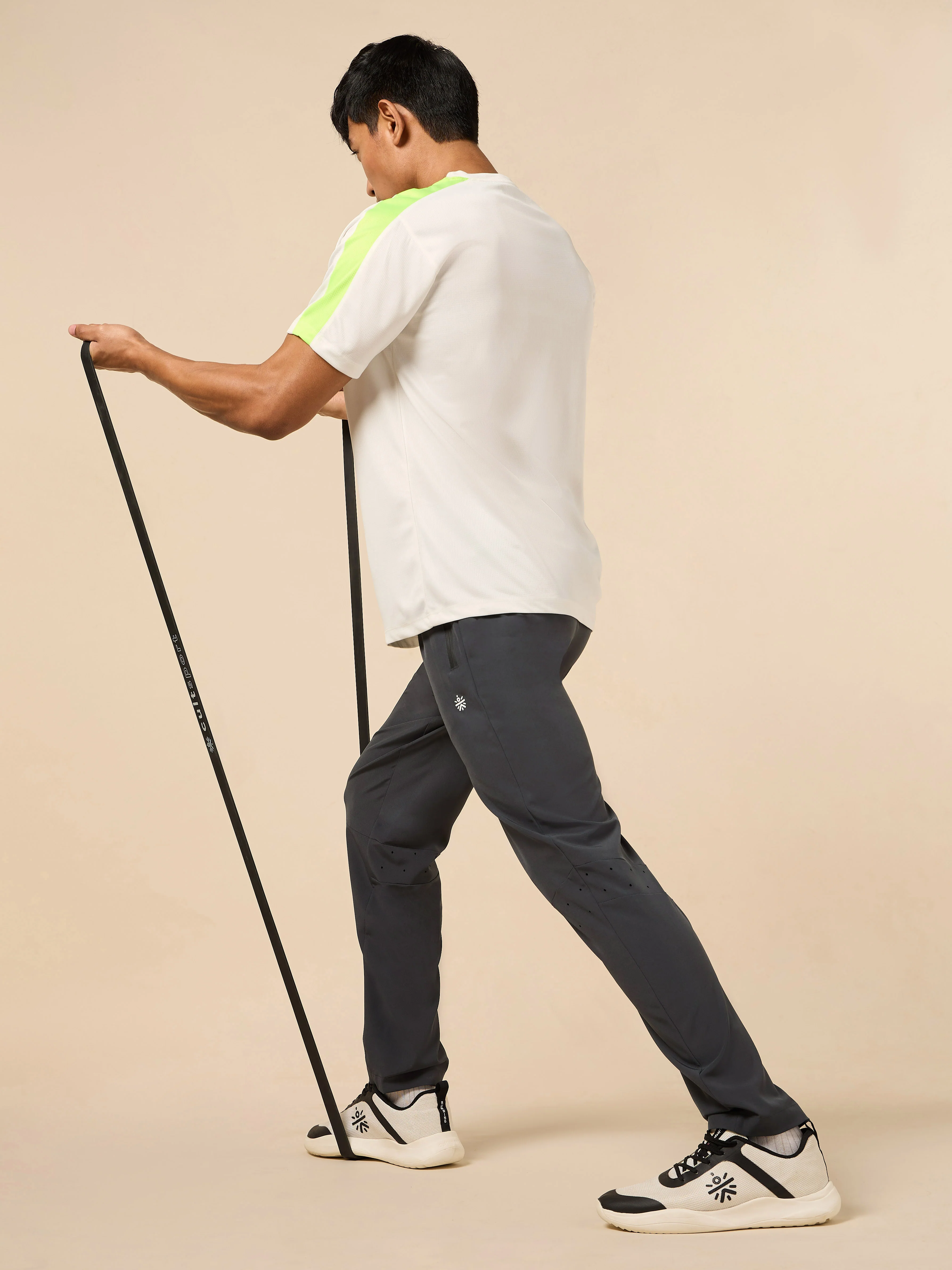 Men's Dark Grey High Flex Training Performance Pants - Image 3