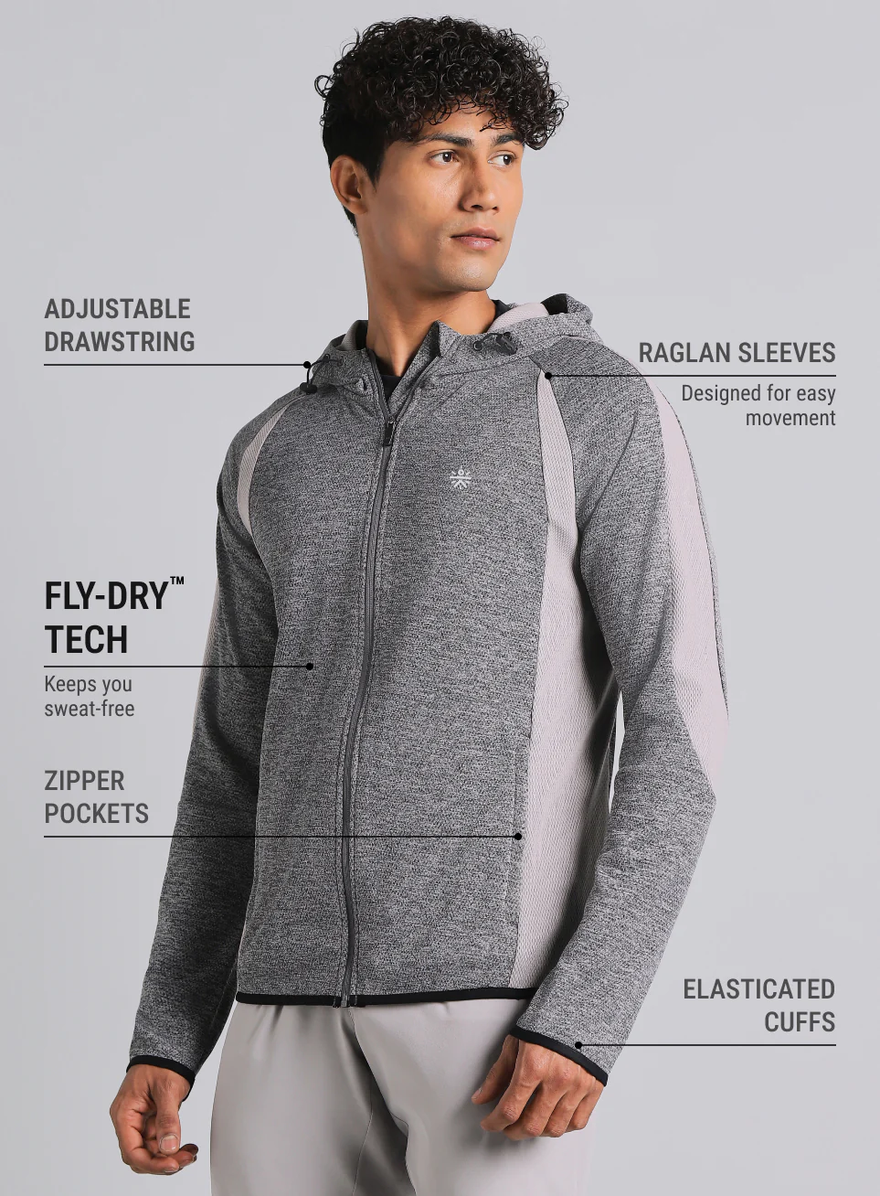 Men's Dark Grey HIIT Training Jacket - Image 5