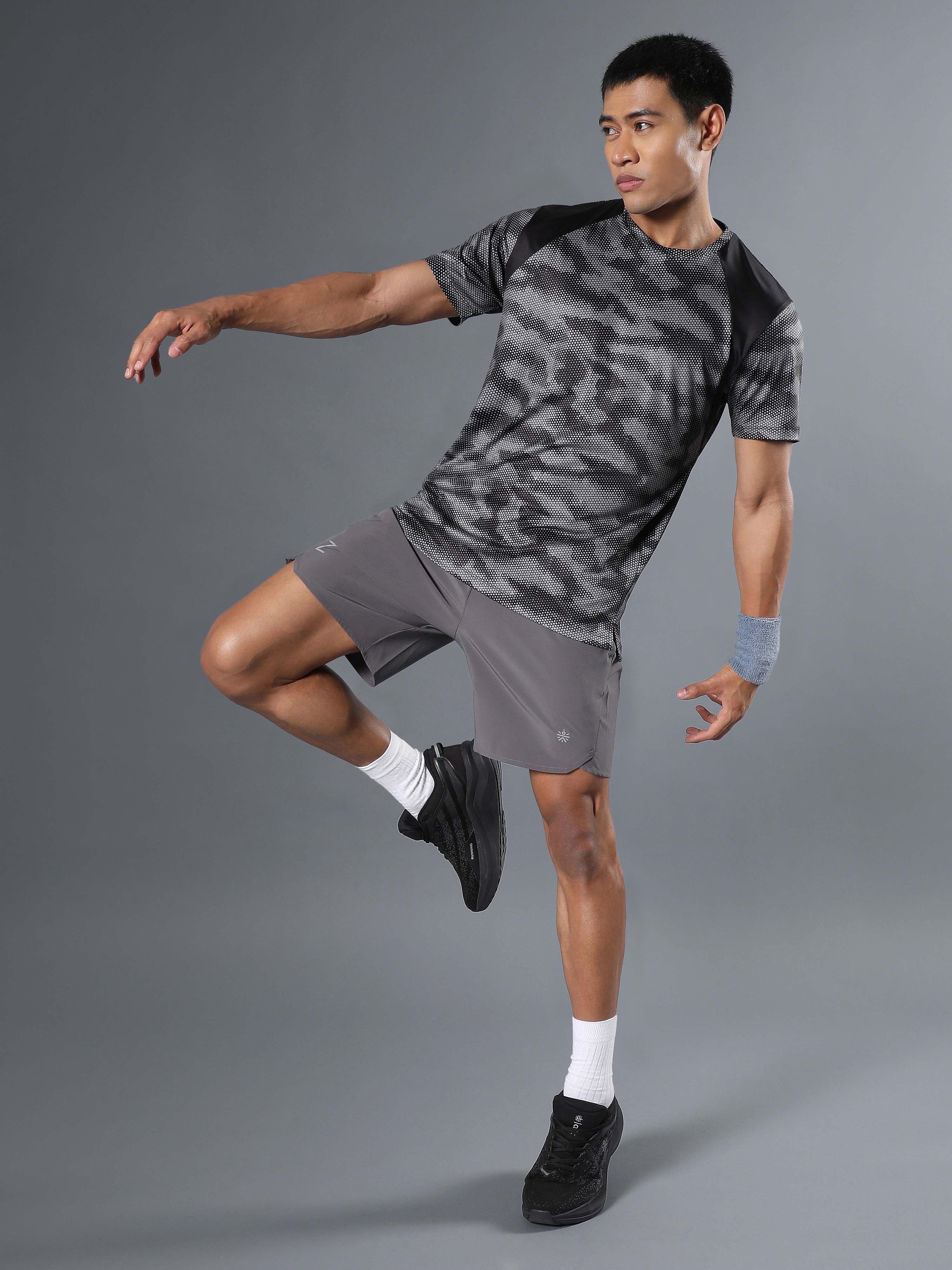 Men's Dark Grey Iconic Runner's Shorts - Image 2