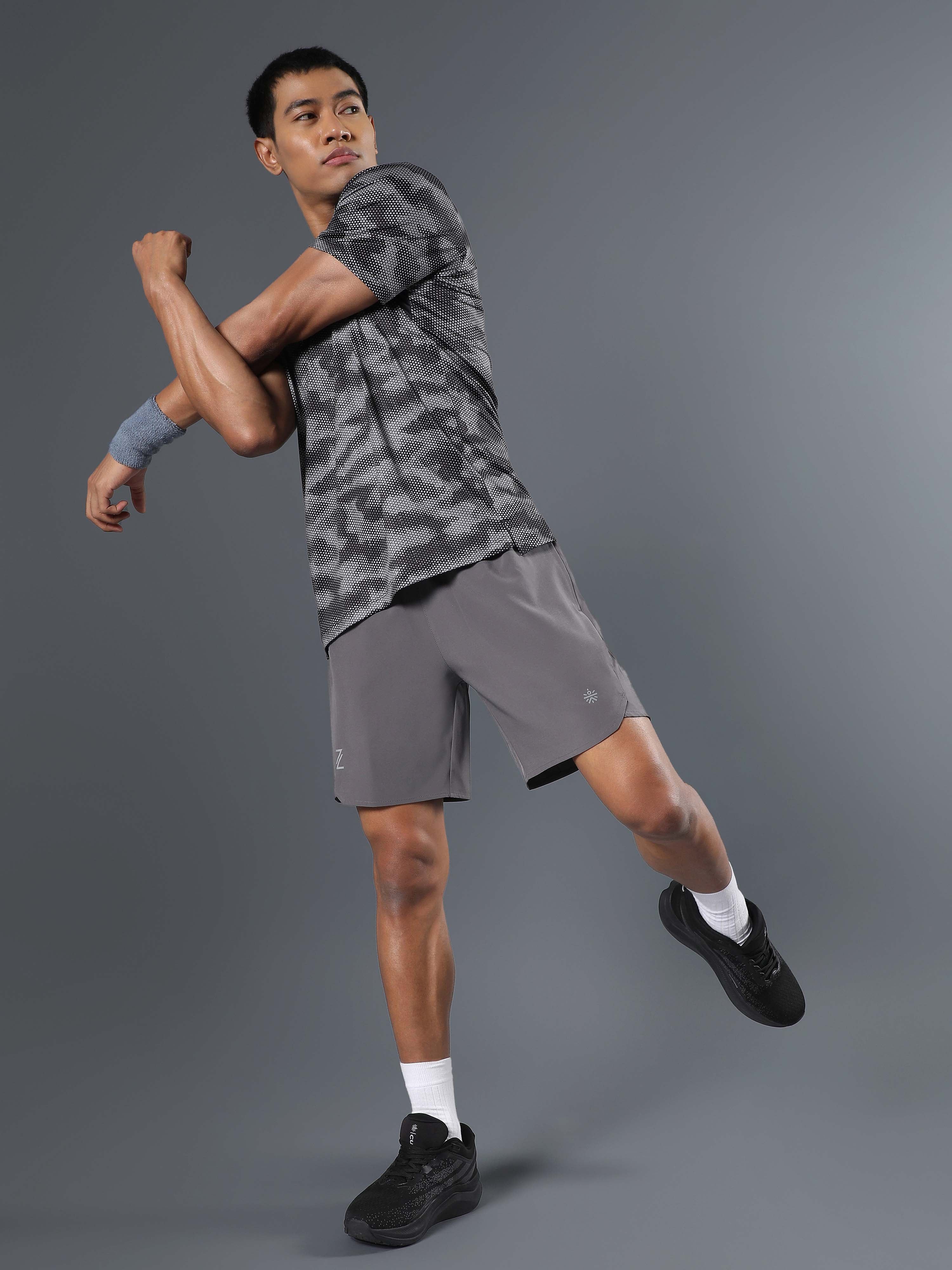 Men's Dark Grey Iconic Runner's Shorts - Image 3