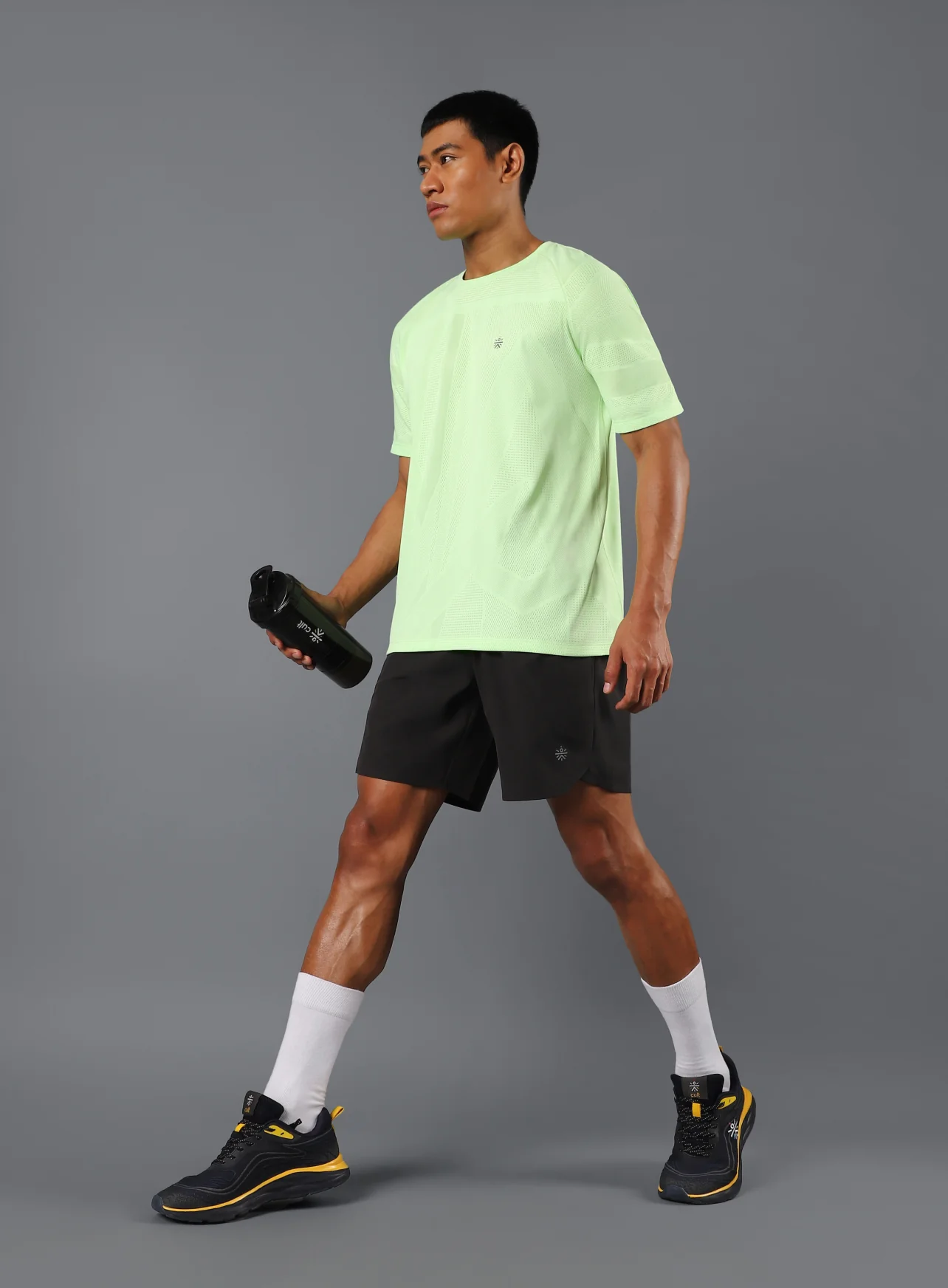 Men's Dark Grey Iconic Running Shorts - Image 2