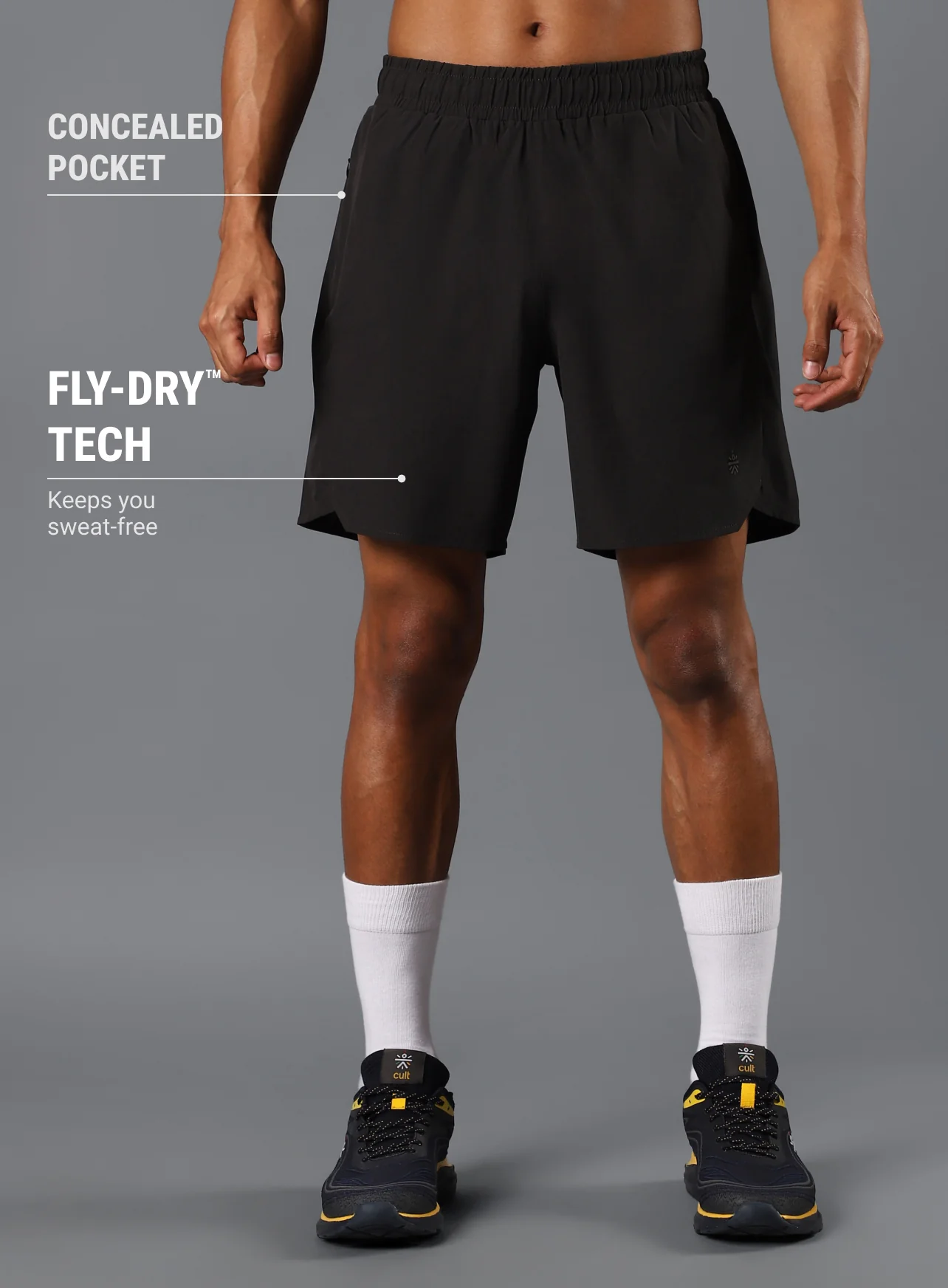Men's Dark Grey Iconic Running Shorts - Image 4