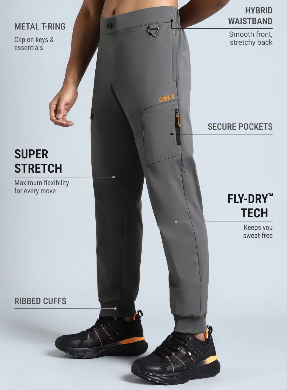 Men's Dark Grey Metro City Travel Jogger - Image 5