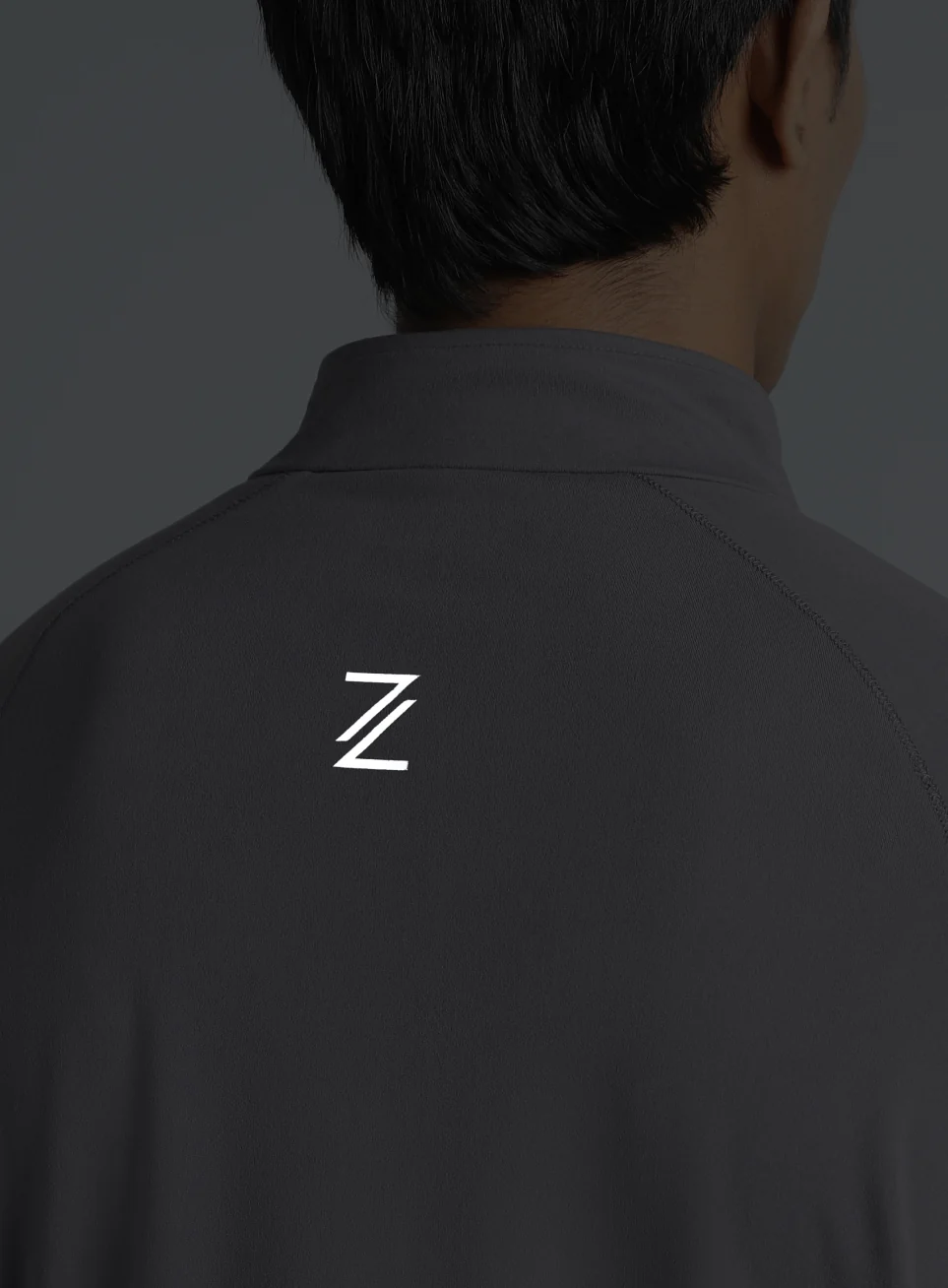 Men's Dark Grey Night Runner's Half Placket Jacket - Image 11