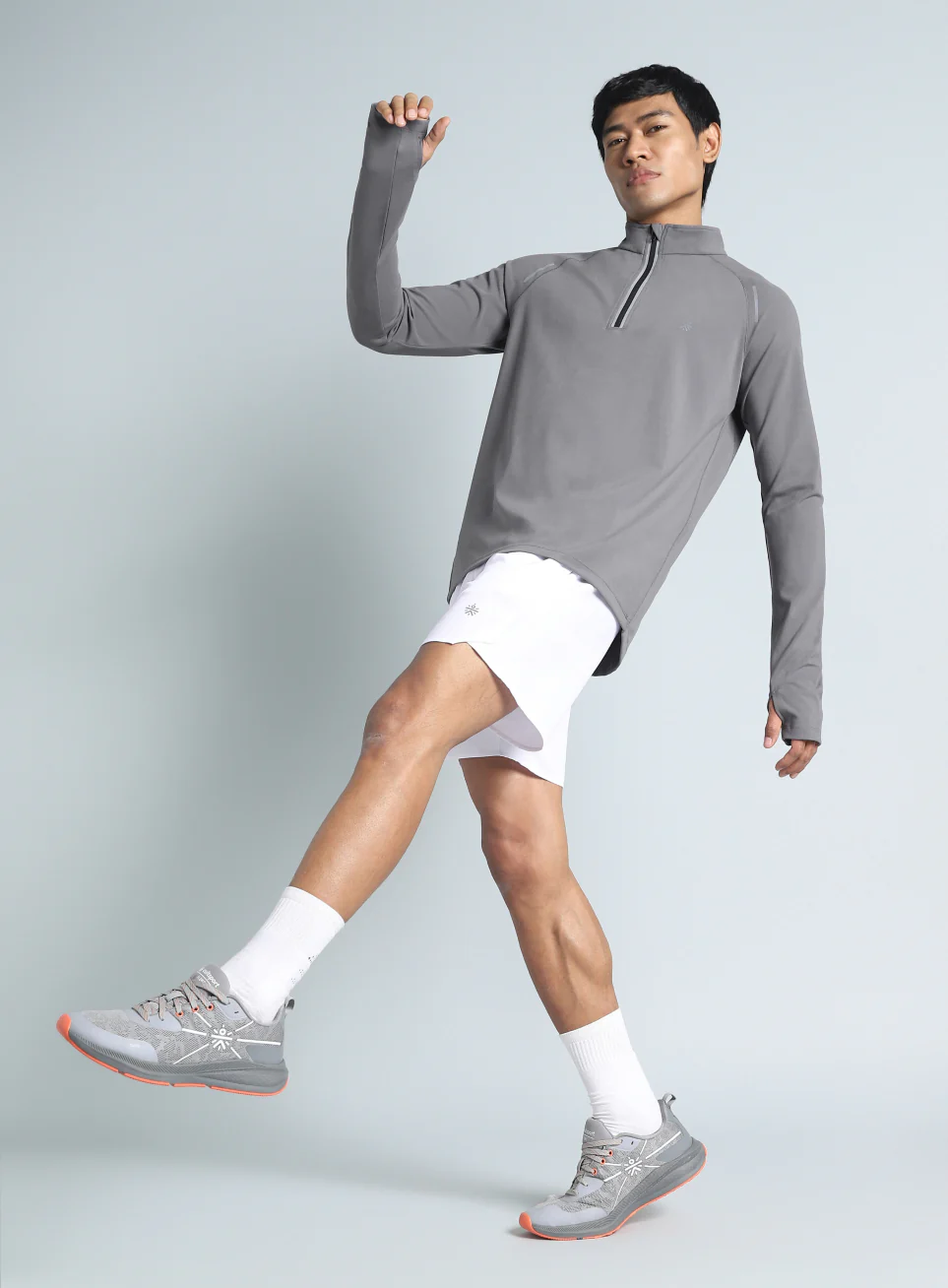 Men's Dark Grey Night Runner's Half Placket Jacket - Image 2