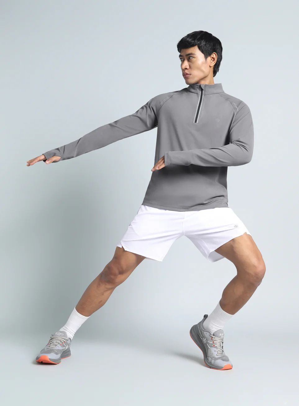 Men's Dark Grey Night Runner's Half Placket Jacket - Image 3