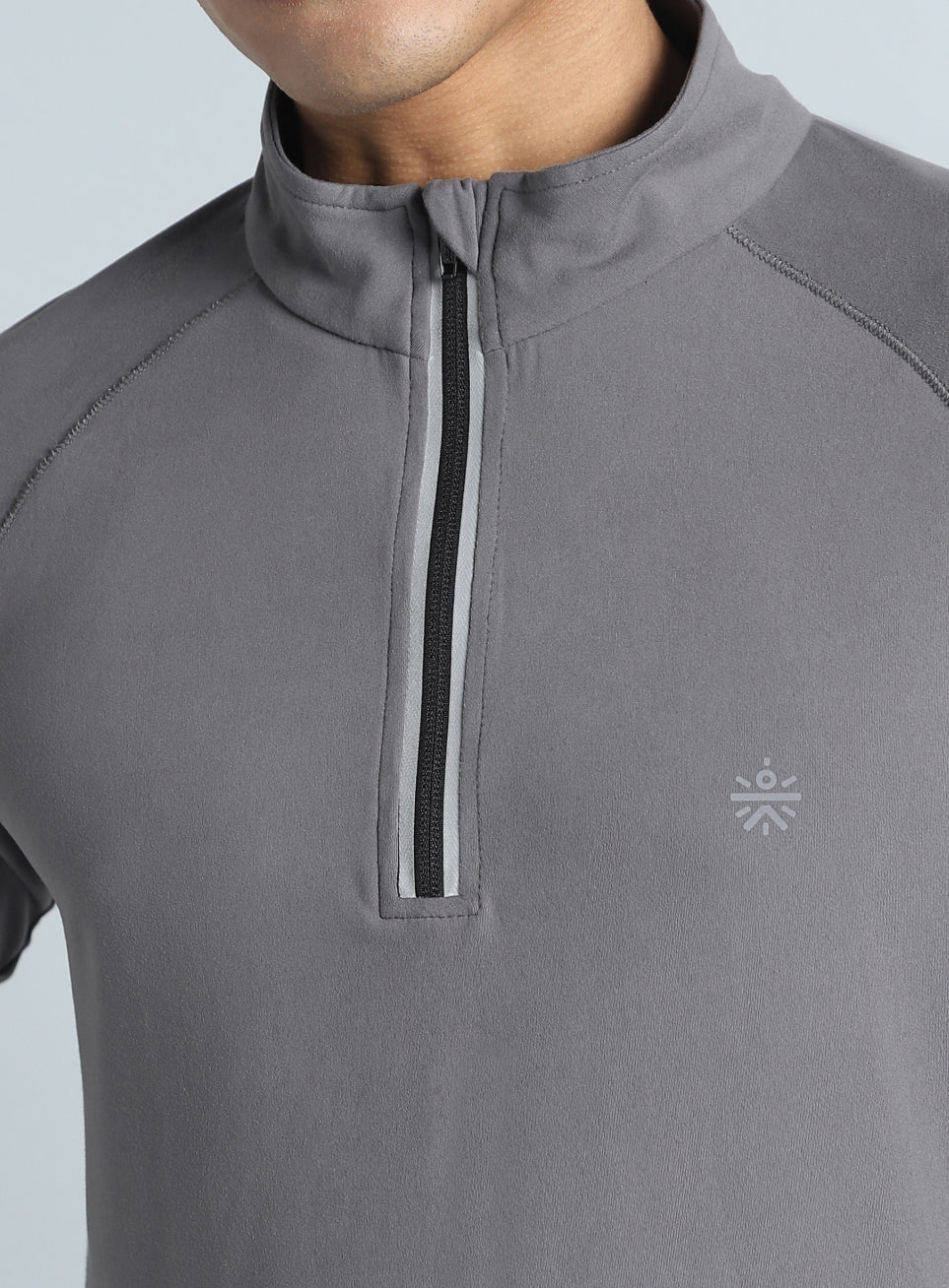 Men's Dark Grey Night Runner's Half Placket Jacket - Image 7