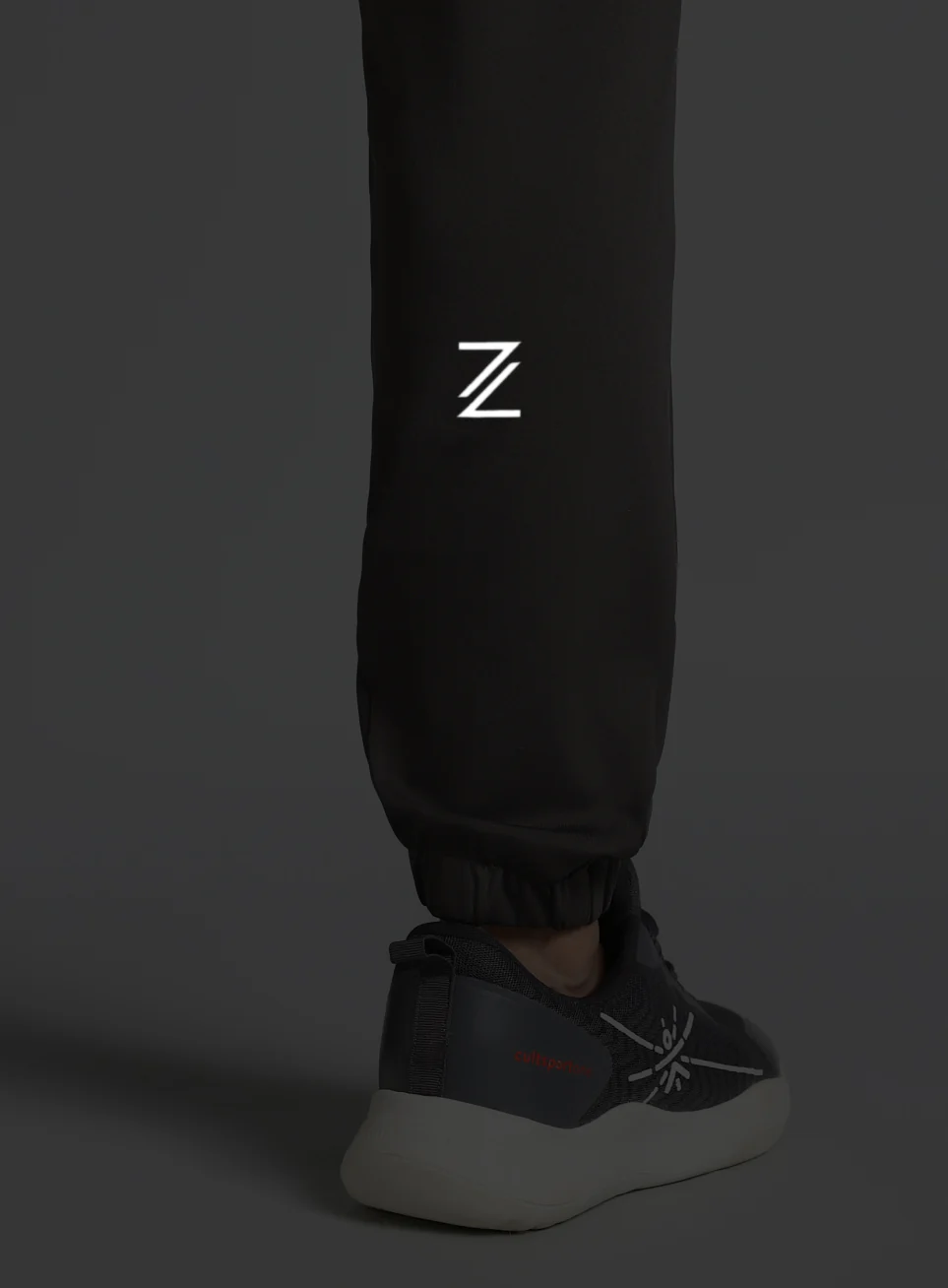 Men's Dark Grey Pace Up Running Joggers - Image 10