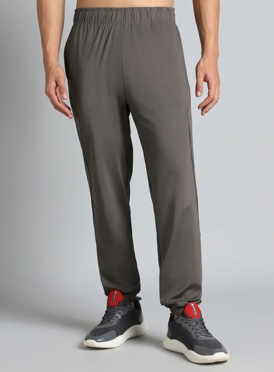 Men's Dark Grey Pace Up Running Joggers - Image 4
