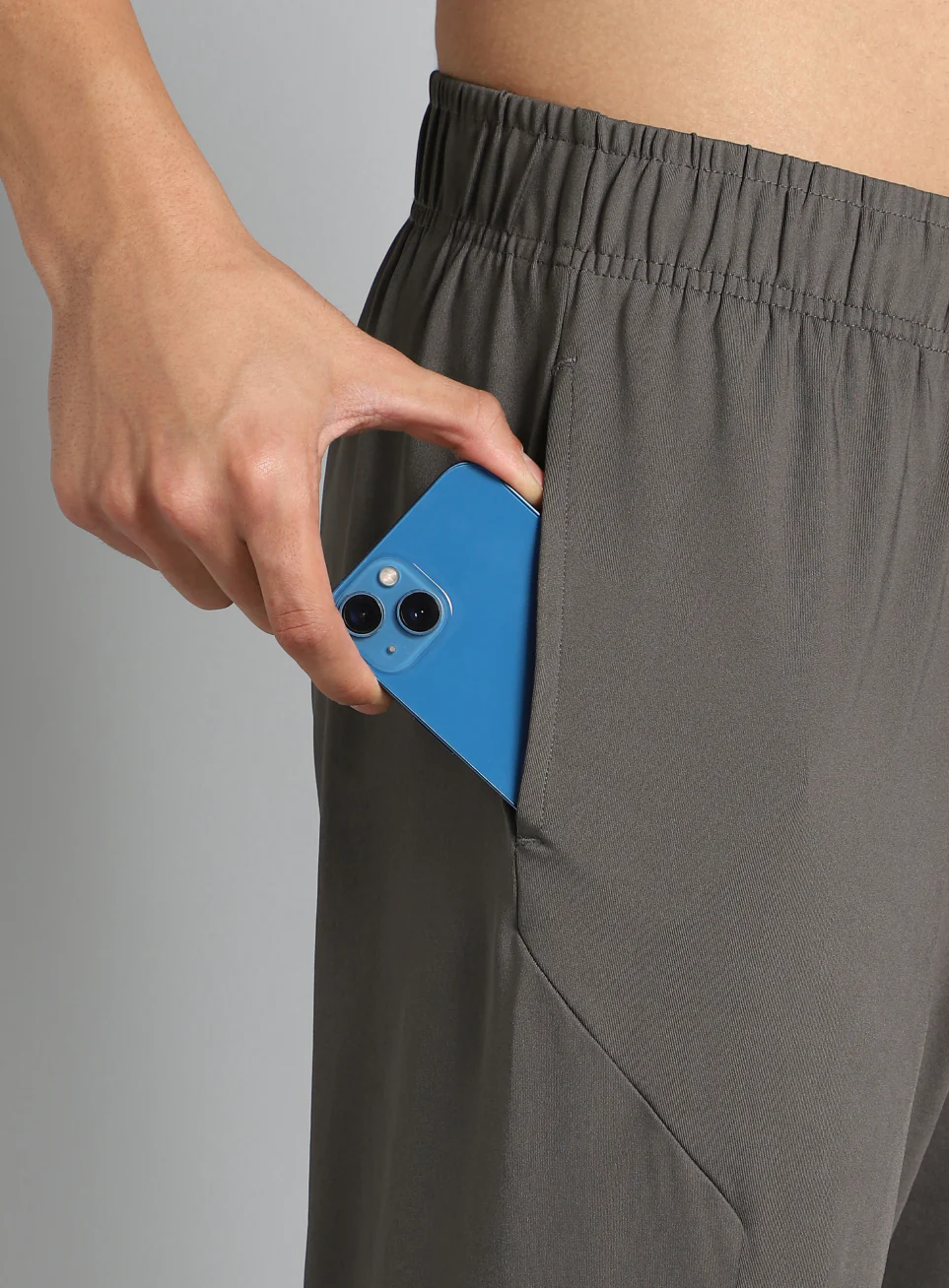 Men's Dark Grey Pace Up Running Joggers - Image 8