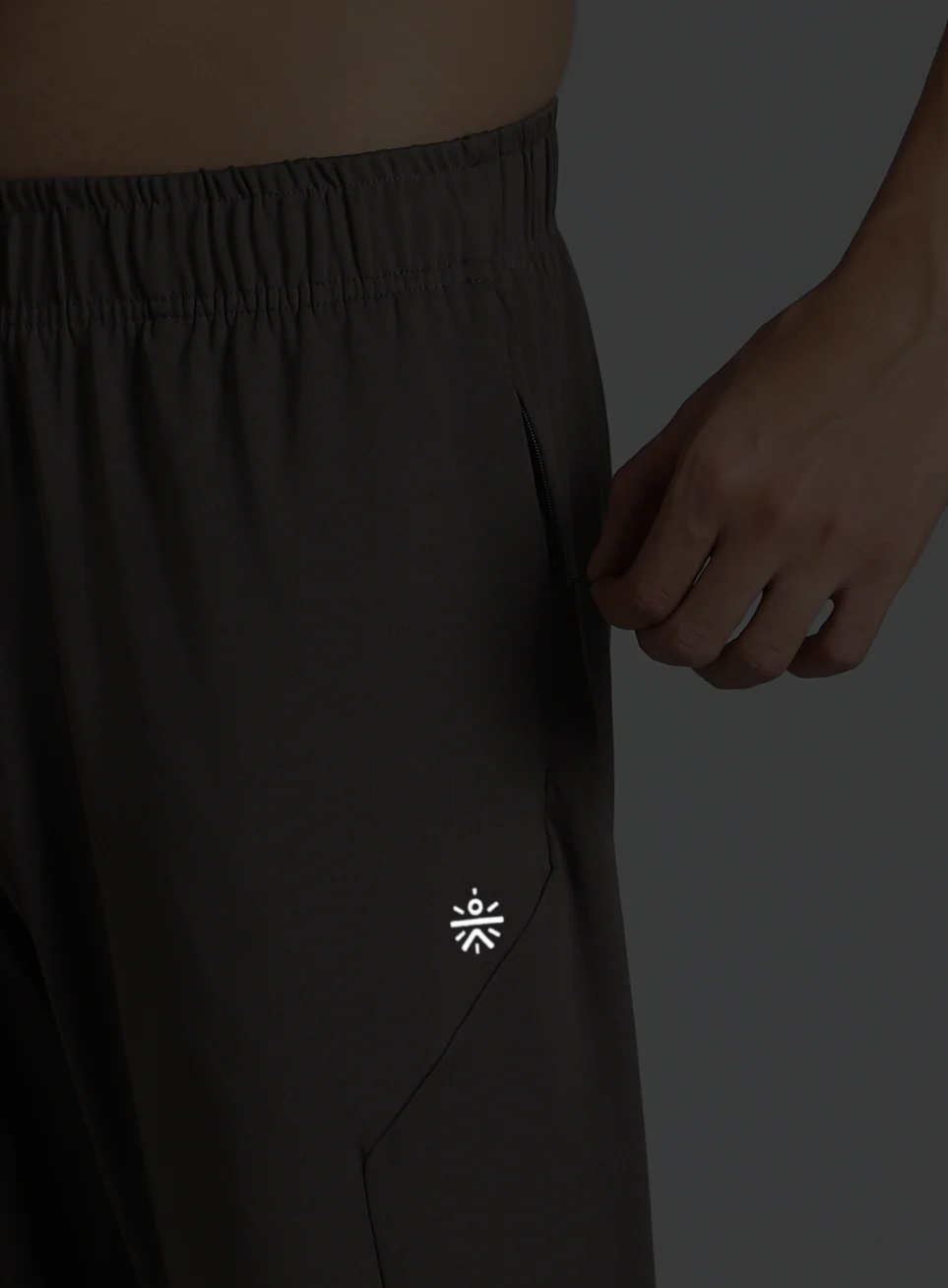 Men's Dark Grey Pace Up Running Joggers - Image 9