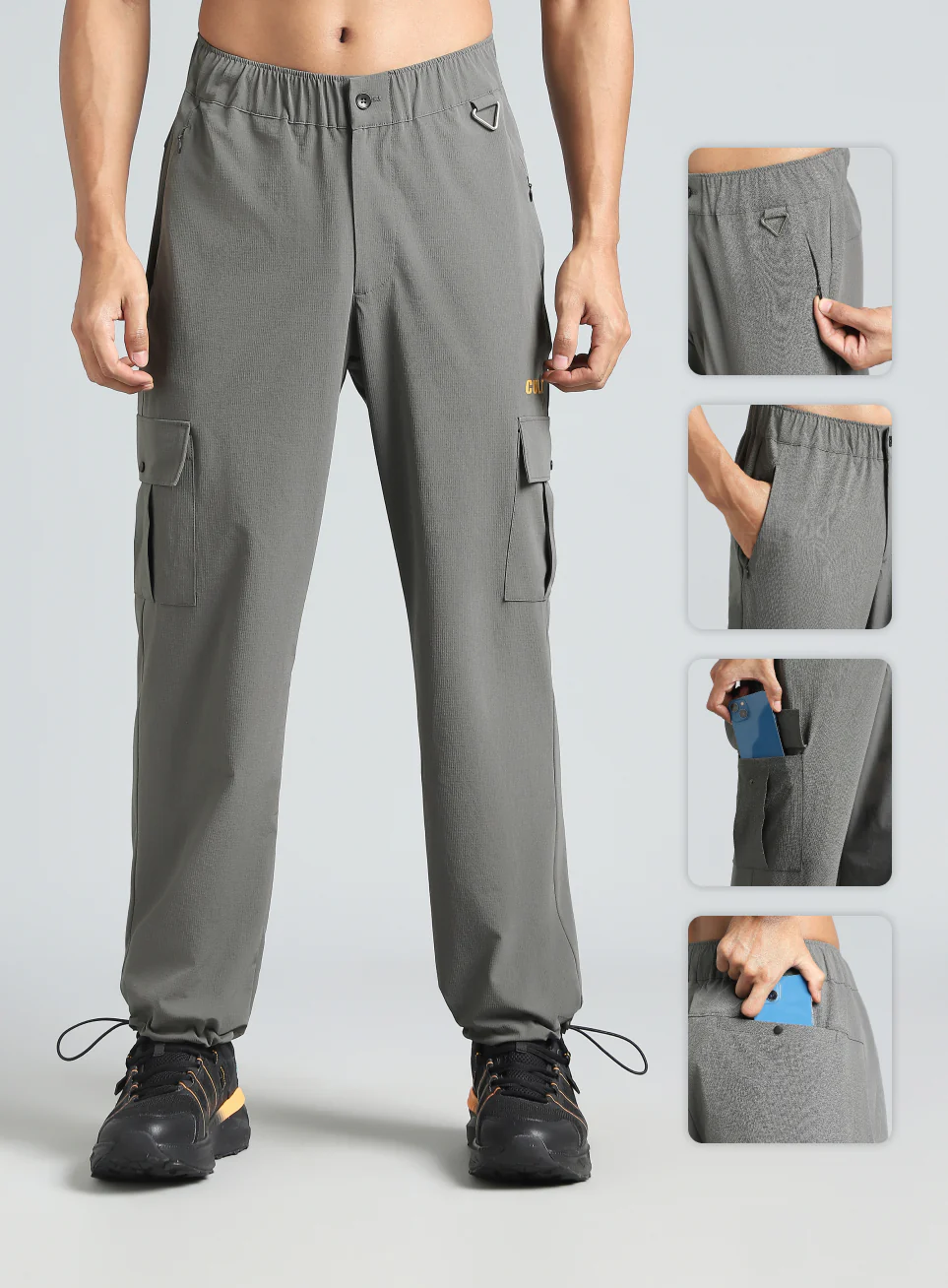 Men's Dark Grey Performance Adventure Pants - Image 8
