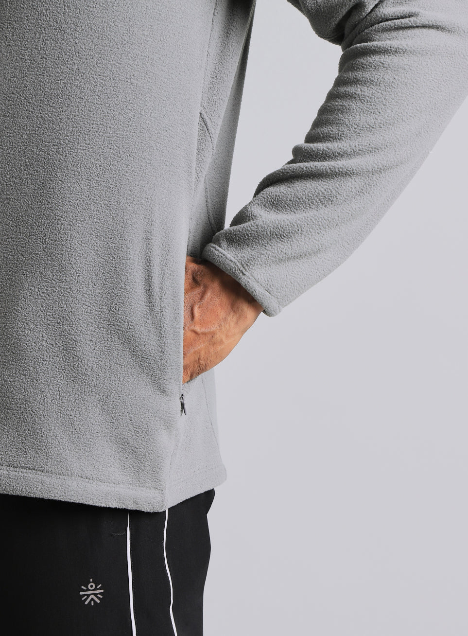 Men's Dark Grey Performance Pro Training Fleece Jacket - Image 10